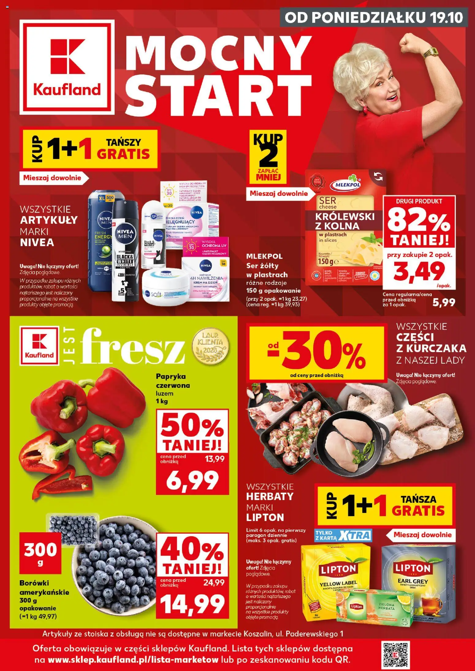 Náhled nabídky: Kaufland Polsko Kaufland Polsko leták - Mocny start platný od 19.10.2026 - Protein, Nivea, Krém