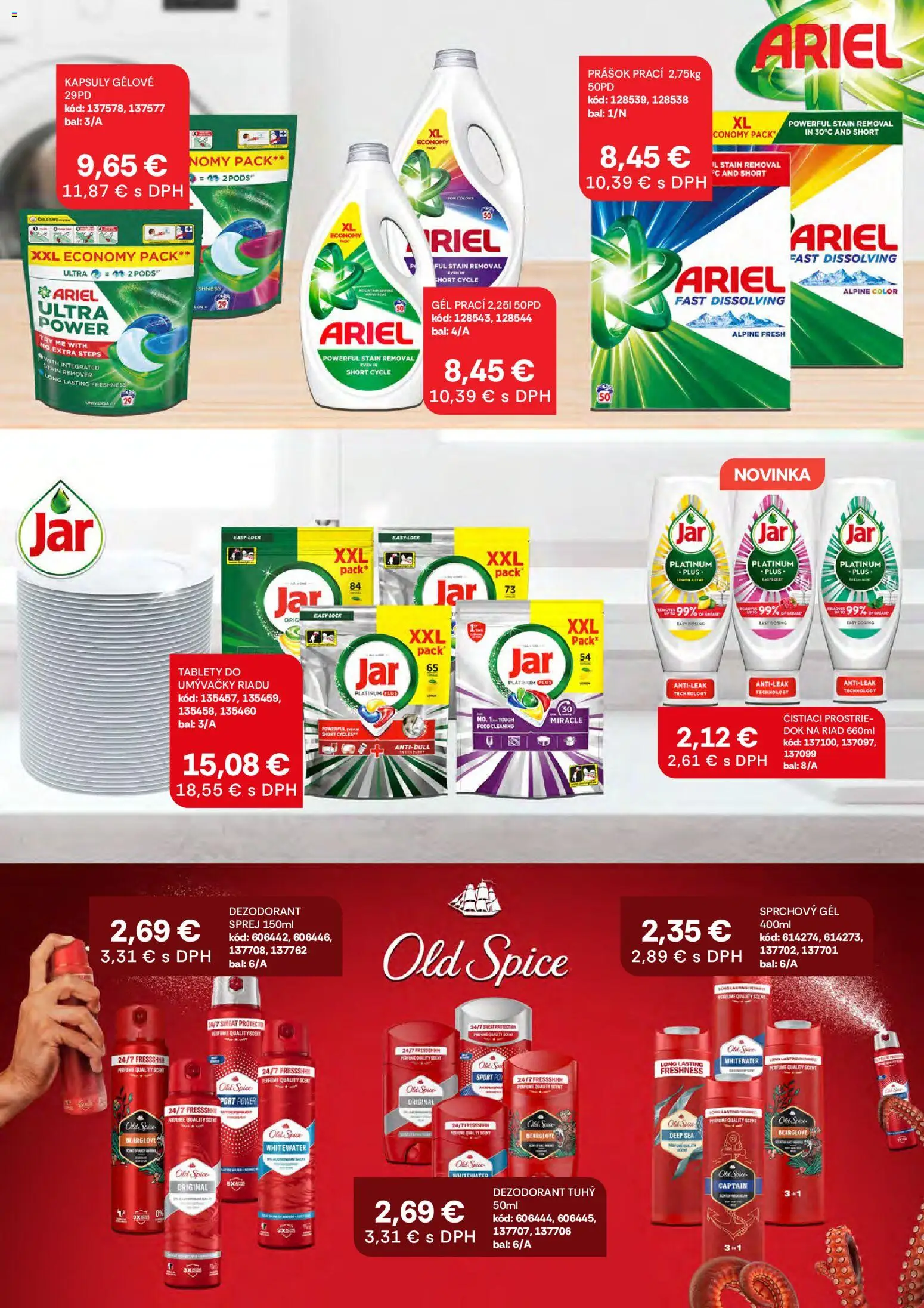 Náhľad Labaš letáku platného od 23.10.2026 - Old Spice, Ariel, Tablety do umývačky, Dezodorant, Riad, Tablety do umývačky riadu, Sprchový gél