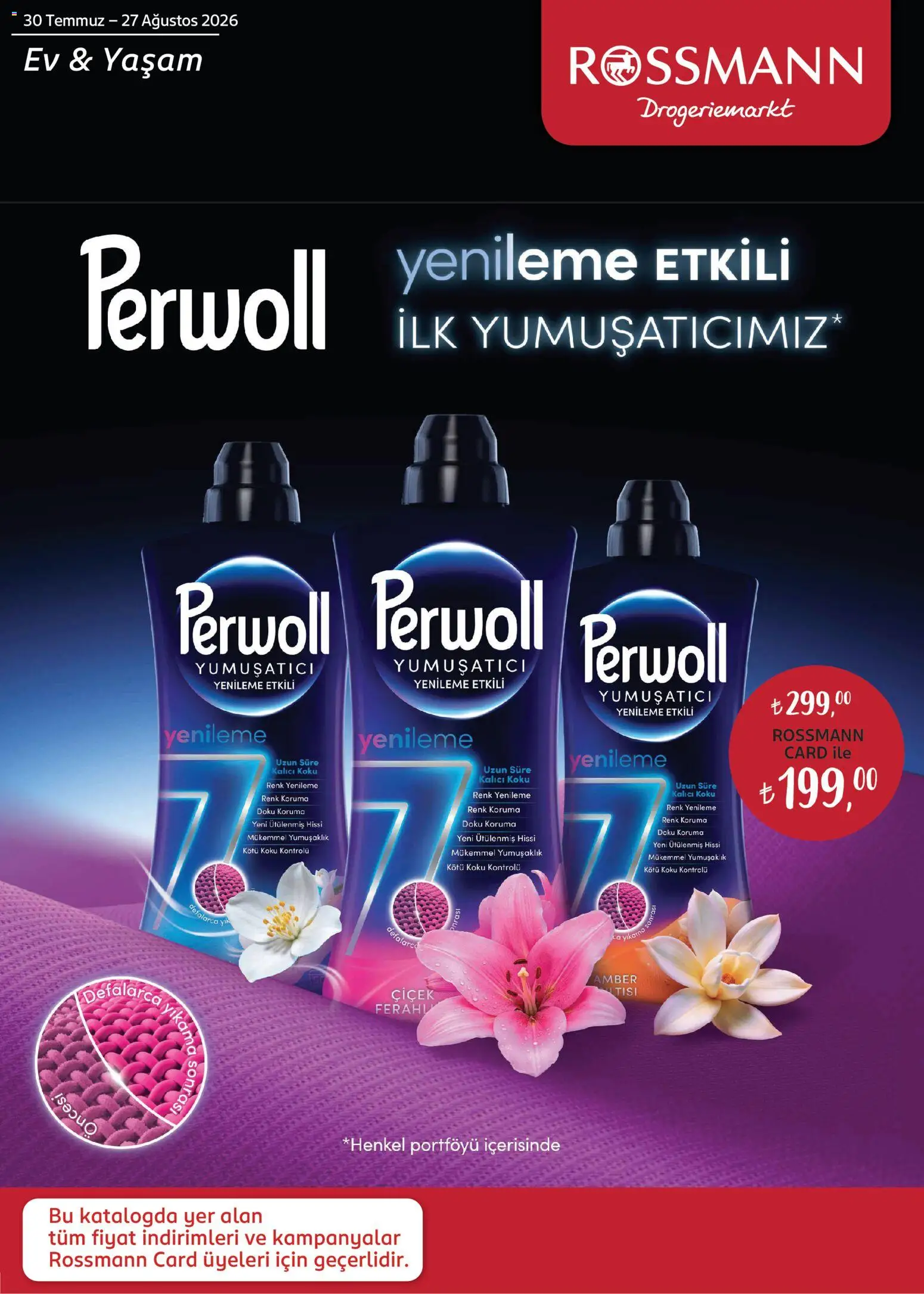 Rossmann Rossmann - Ağustos Ev & Yaşam Kataloğu 30.07.2026 - Broşürünün önizlemesi - Yumuşatıcı, Koku