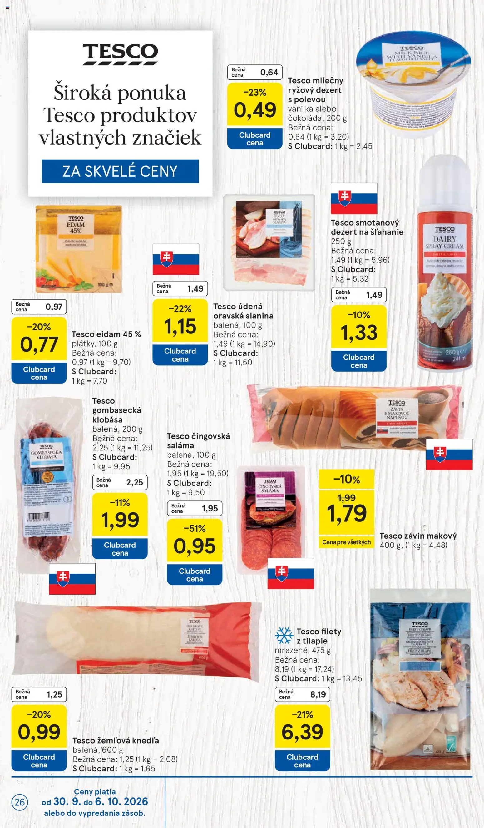Náhľad Tesco letáku platného od 30.09.2026