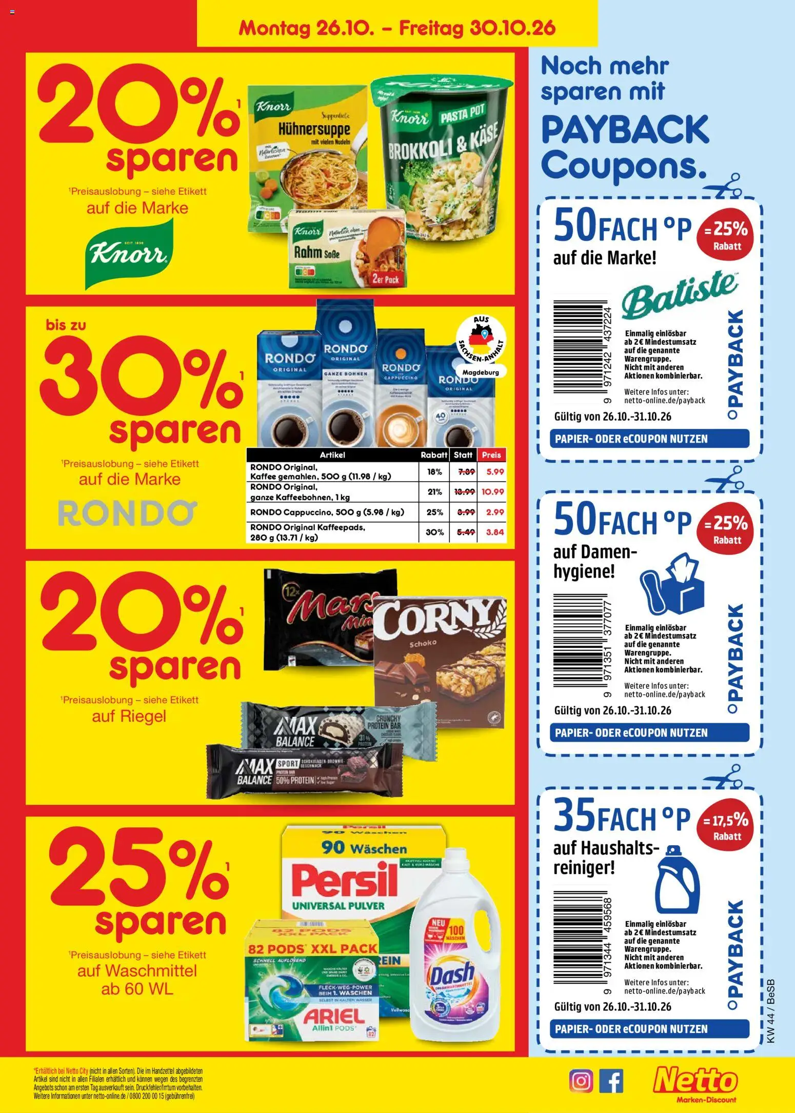 Vorschau von dem Prospekt des Geschäftes Netto Marken-Discount, gültig ab dem 26.10.2026
