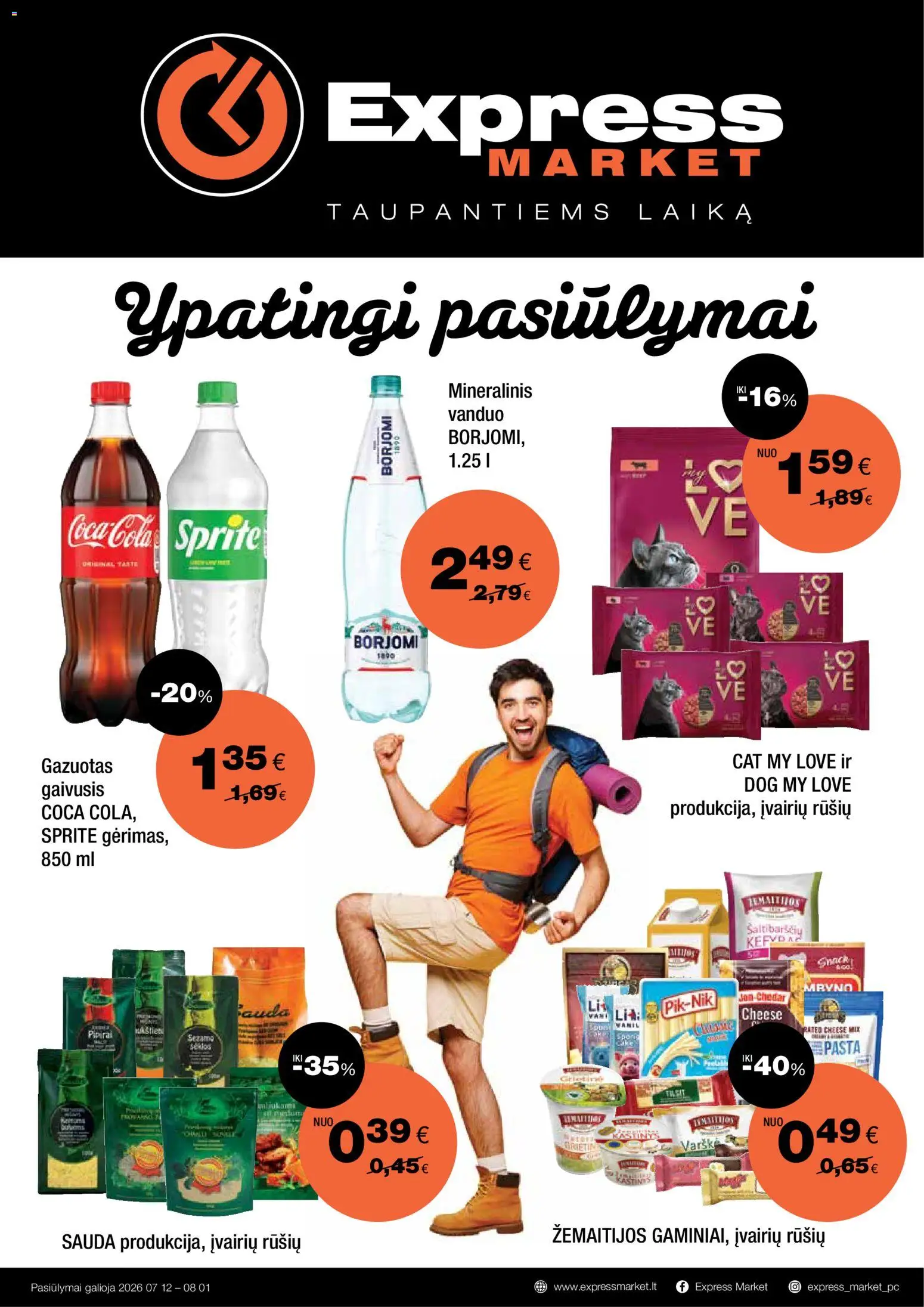 Express market parduotuvės leidinio Express market leidinys galiojančio nuo 2026.07.12 peržiūra - Vanduo, Grietinė