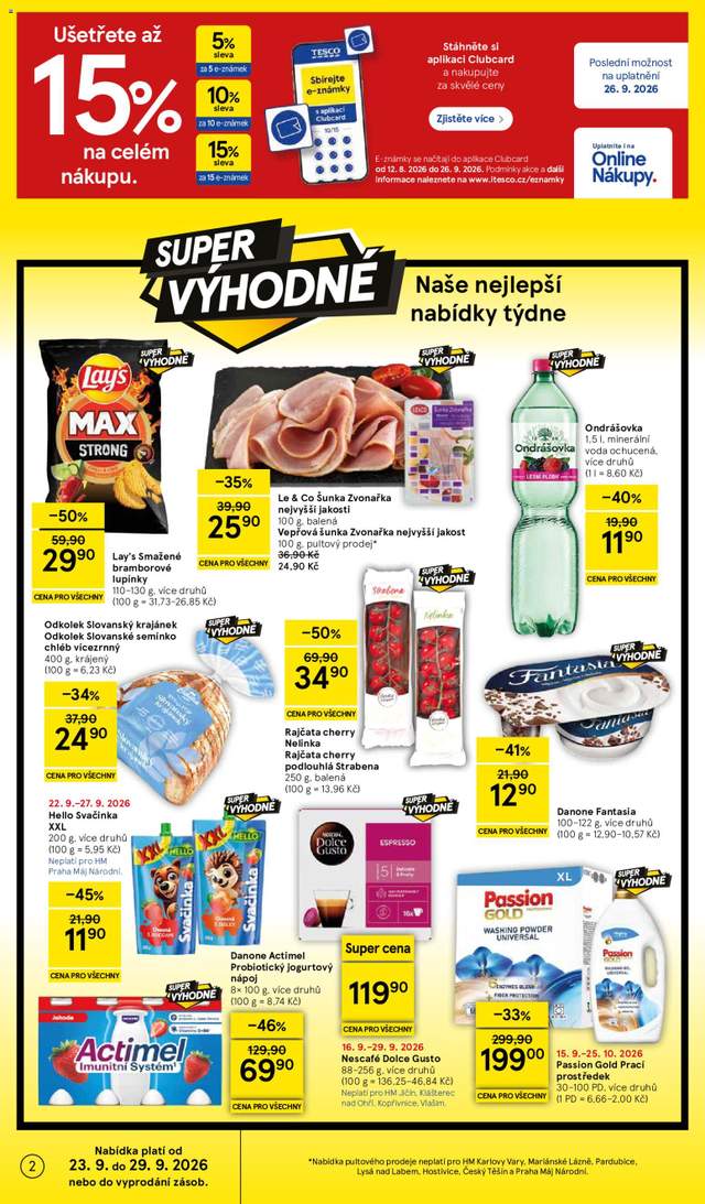 Nový Tesco leták od 23.09.