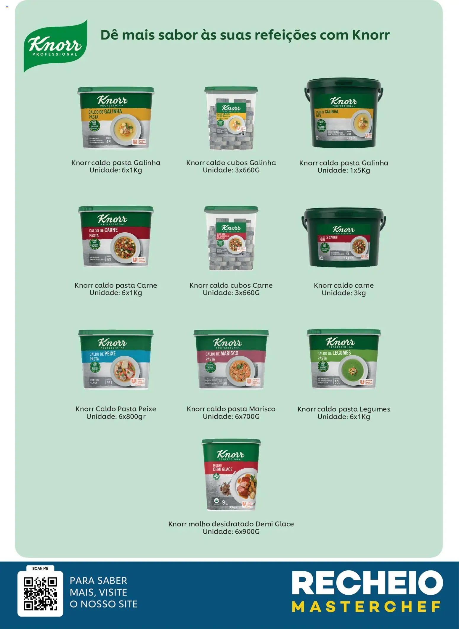 Pré-visualização do folheto da loja Recheio válida a partir de 03/10/2026 - Peixe, Carne, Legumes, Knorr, Caldo