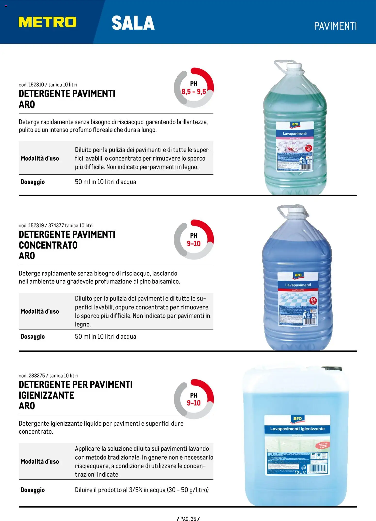 Anteprima dell'opuscolo Metro volantino Detergenza dal negozio Metro valido da 04/06/2026 - Acqua, Profumo, Detergente, Tanica