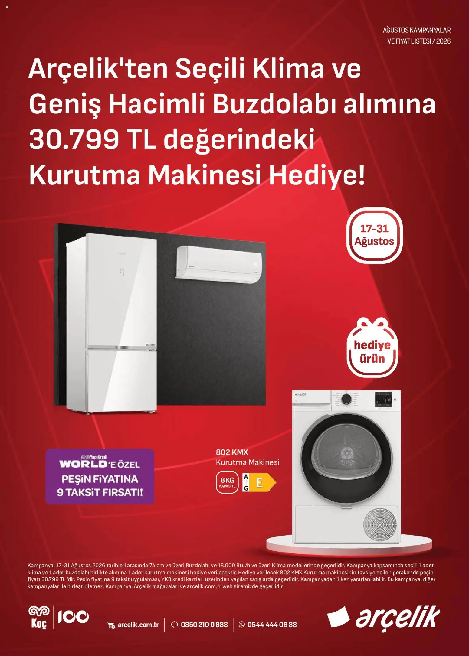 Arçelik Arçelik Katalog 17.08.2026 - Broşürünün önizlemesi