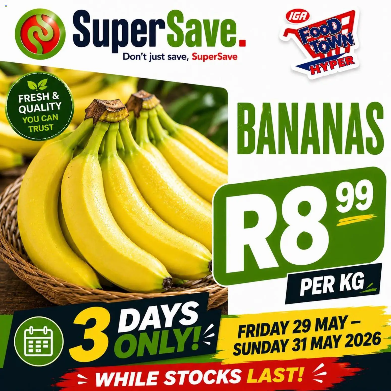 Preview of Super Save flyer valid from 29/05/2026 - Bananas
