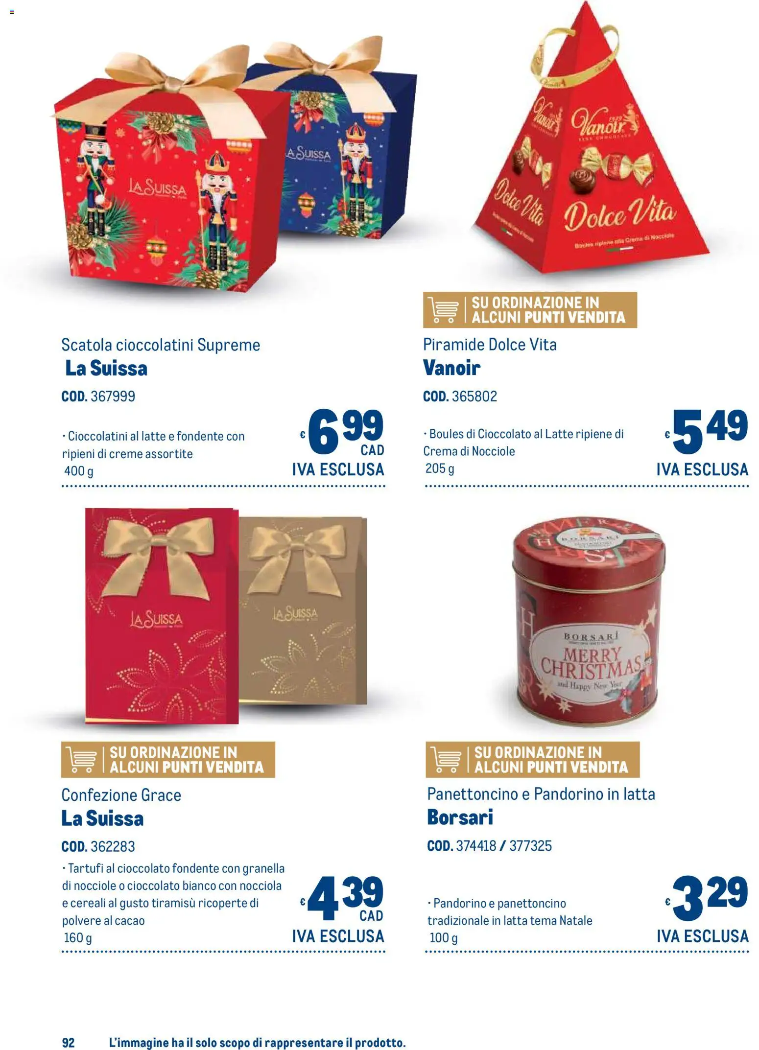 Anteprima dell'opuscolo Metro volantino Regalistica Natale dal negozio Metro valido da 19/10/2026 - Latte, Tiramisù, Cioccolato, Cereali, Nocciole, Cacao, Cioccolato bianco, Scatola