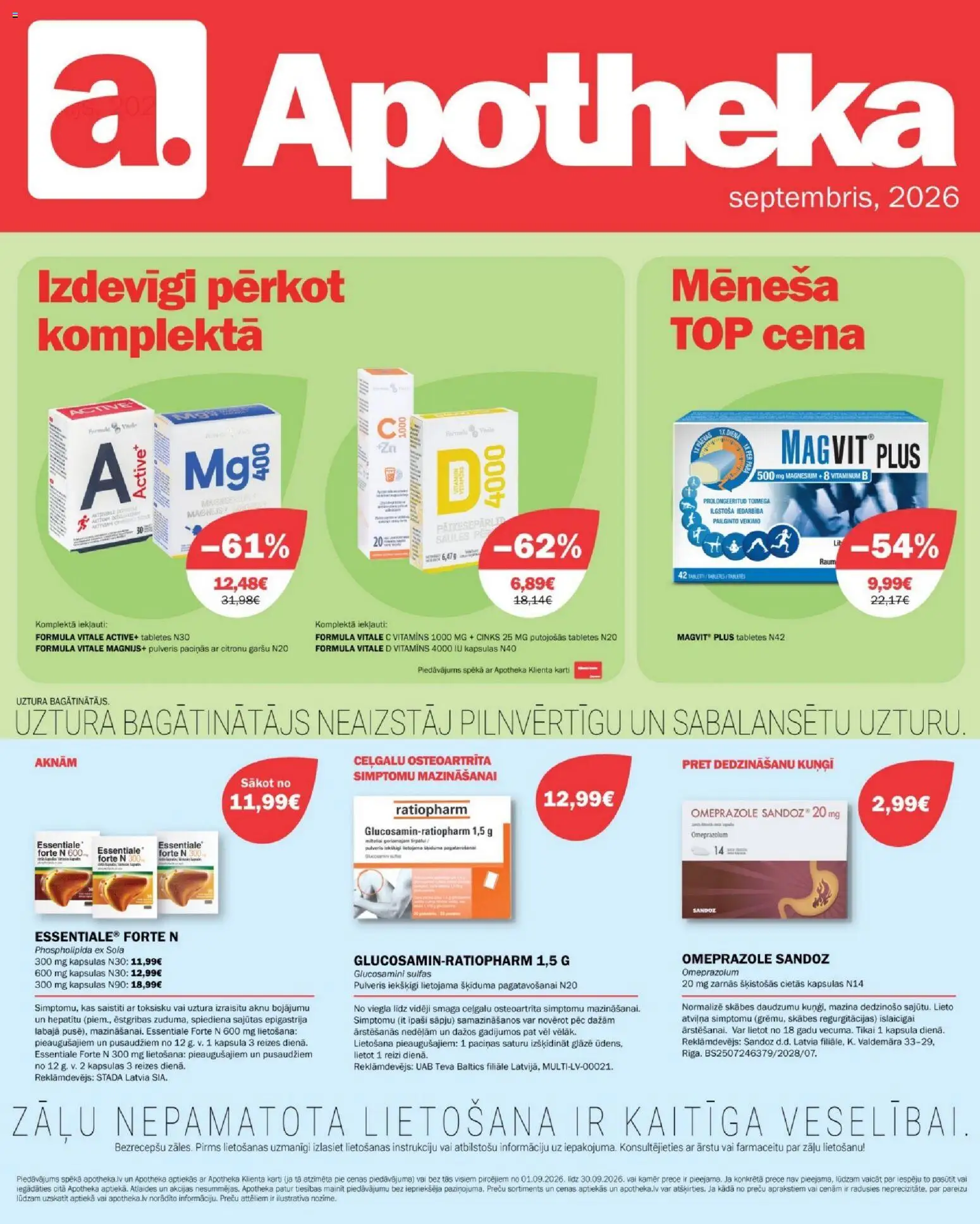 Skatīt Apotheka akciju bukletu, derīgs no 01.09.2026.