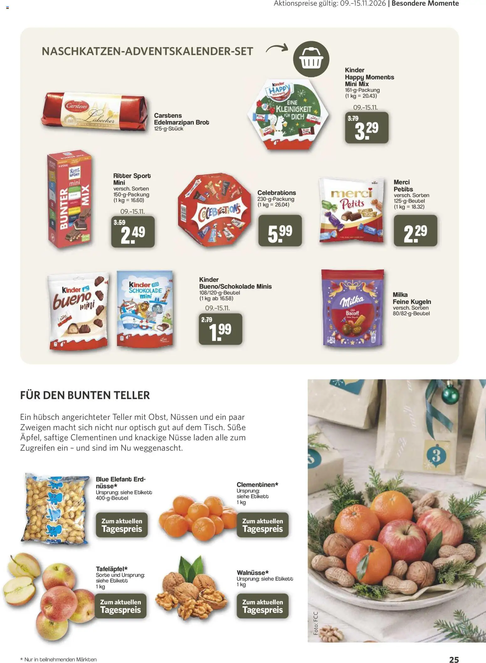 Vorschau von dem Prospekt des Geschäftes Famila Nordwest, gültig ab dem 26.10.2026 - Schokolade, Brot, Ritter sport, Milka, Merci, Celebrations, Nüsse, Kinder schokolade