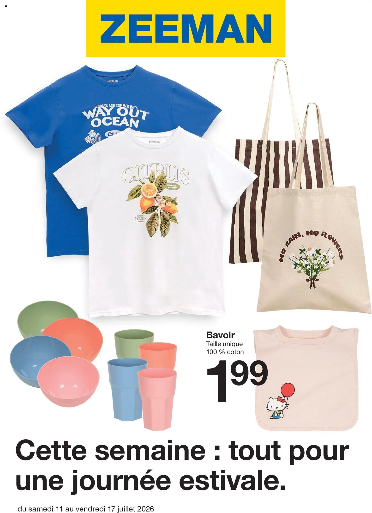 Prévisualisation de Zeeman catalogue du magasin Zeeman formulaire valide 11/07/2026 - Coton, Bavoir
