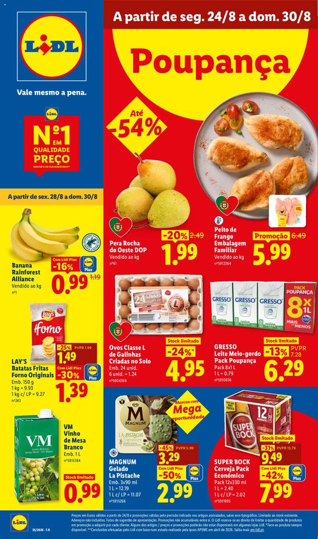 Novo folheto Lidl a partir de 24/08