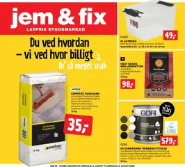 Eksempel på tilbudsavis Jem & fix - Tilbudsavis uge 32 fra butik Jem & fix gyldig fra 02/08/2026