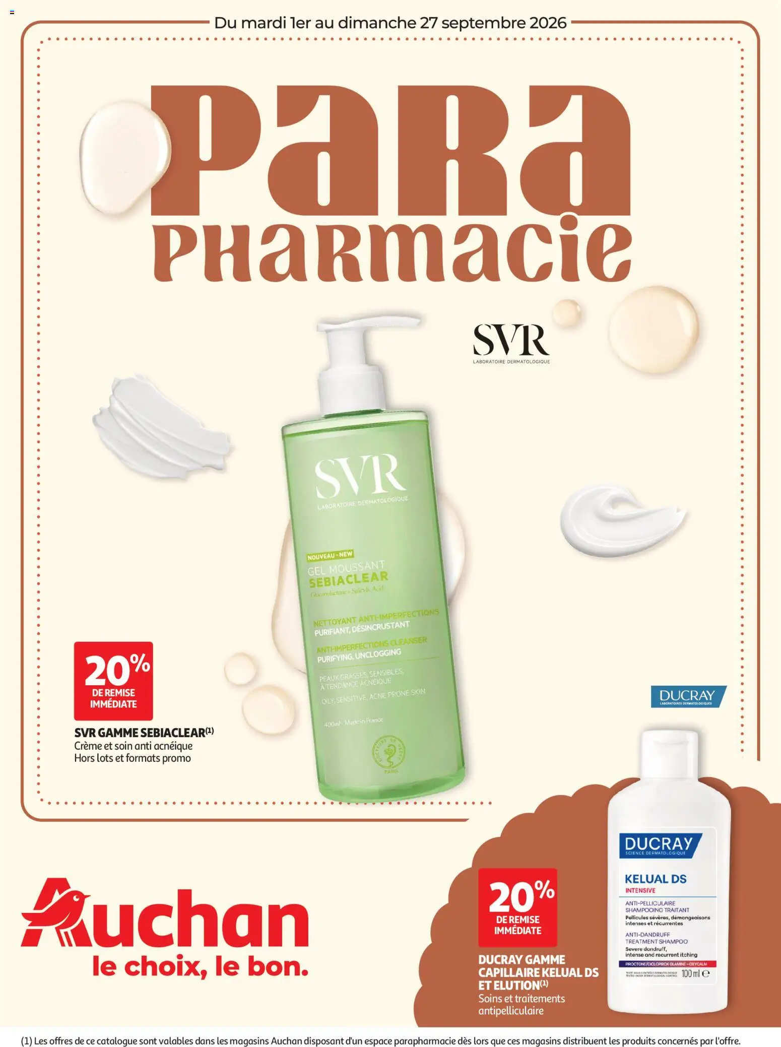 Voorbeeld van Auchan Parapharmacie, beauté van winkel Auchan geldig vanaf 01/09/2026