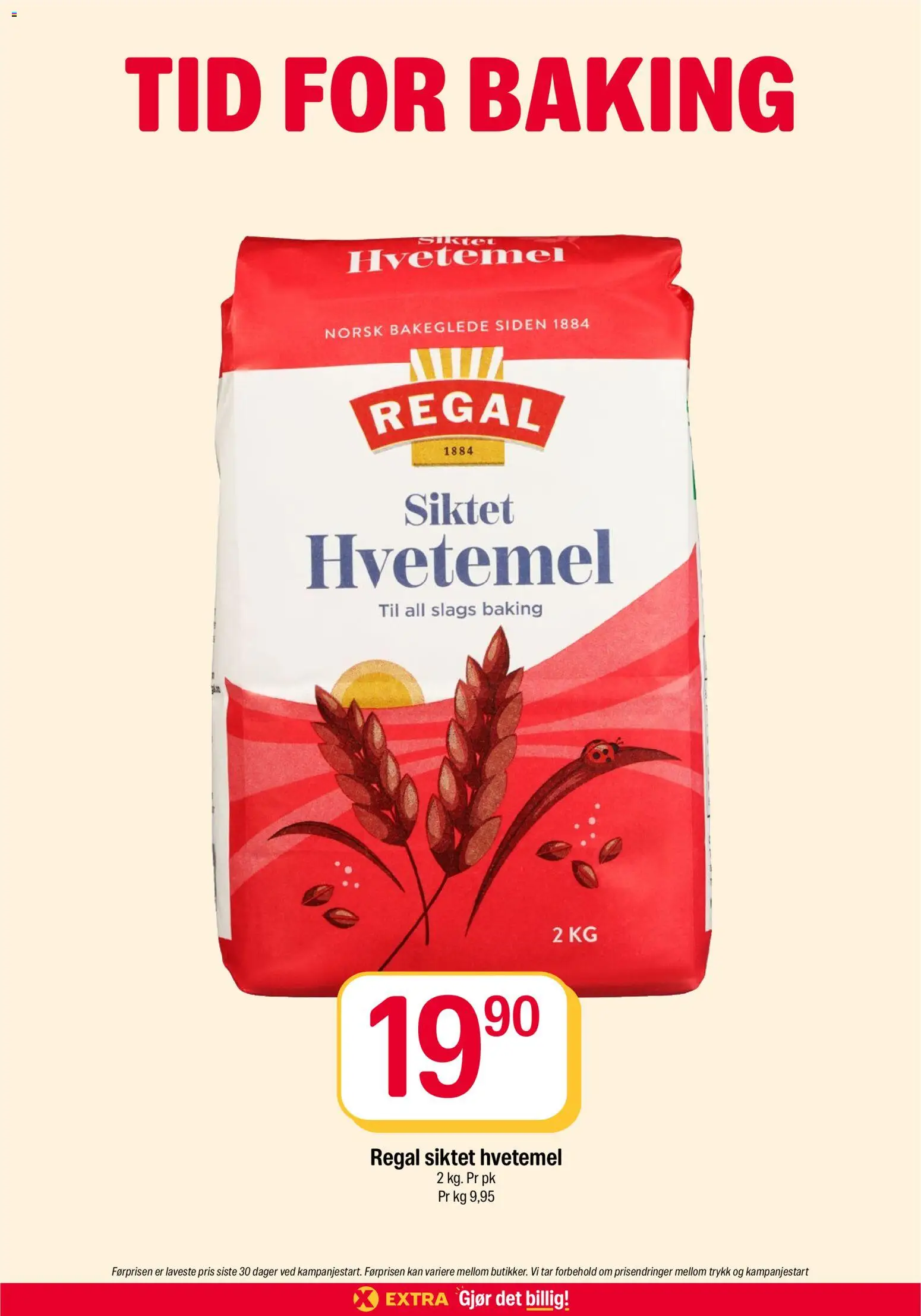 Forhåndsvis Coop Extra kundeavis djort det billig fra butikk Coop Extra gyldig fra 19/10/2026 - Hvetemel, Ved