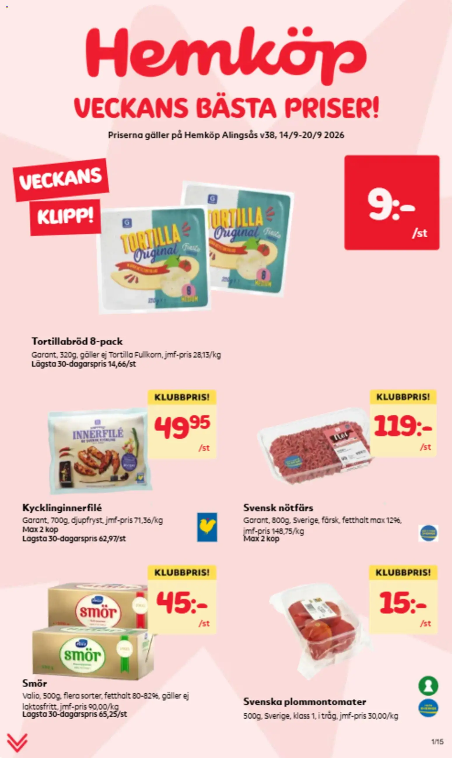 Förhandsgranska reklamblad Hemköp erbjudanden från butik Hemköp gäller från 14/09/2026