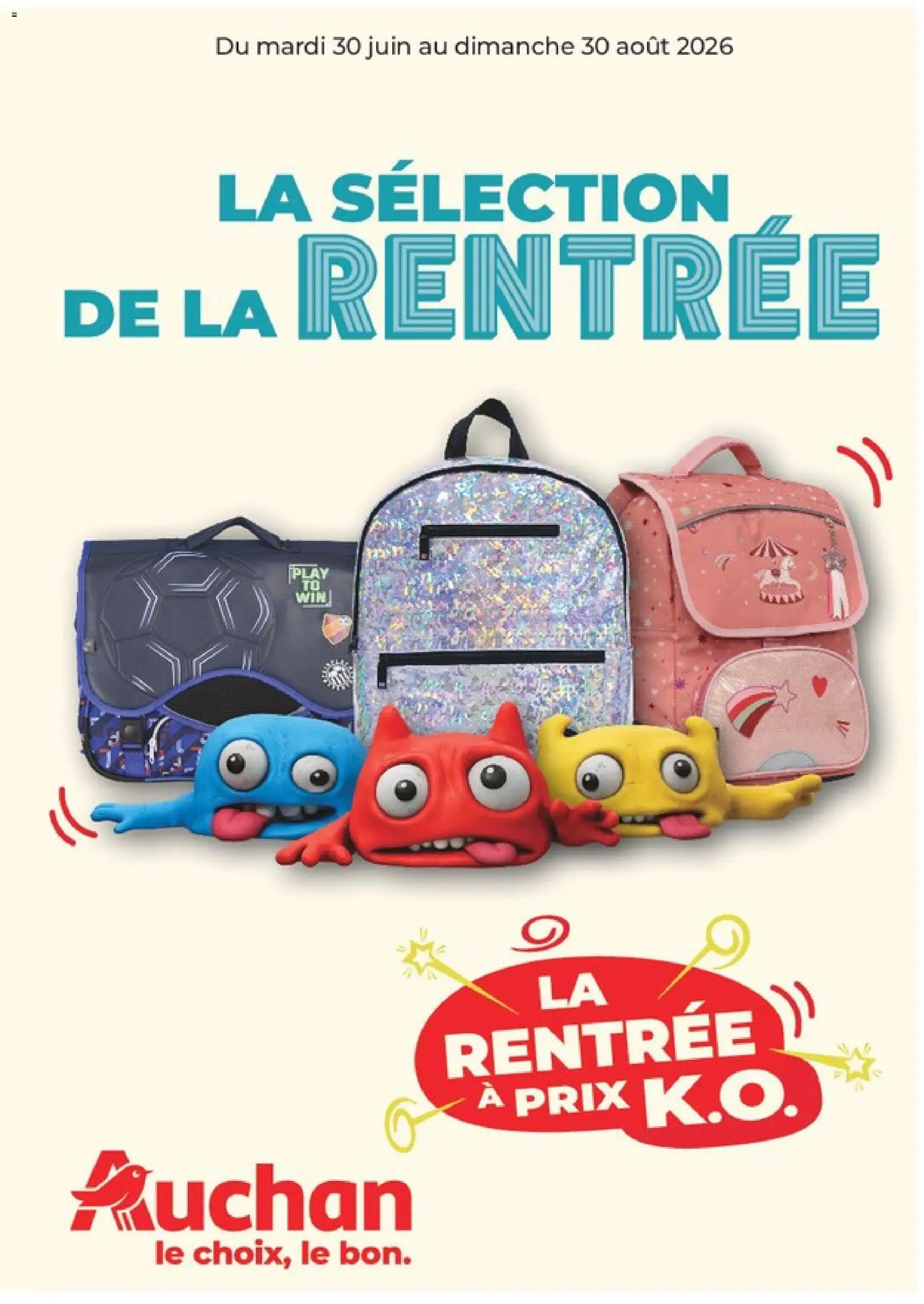 Prévisualisation de Auchan Cartables, rentrée du magasin Auchan formulaire valide 30/06/2026