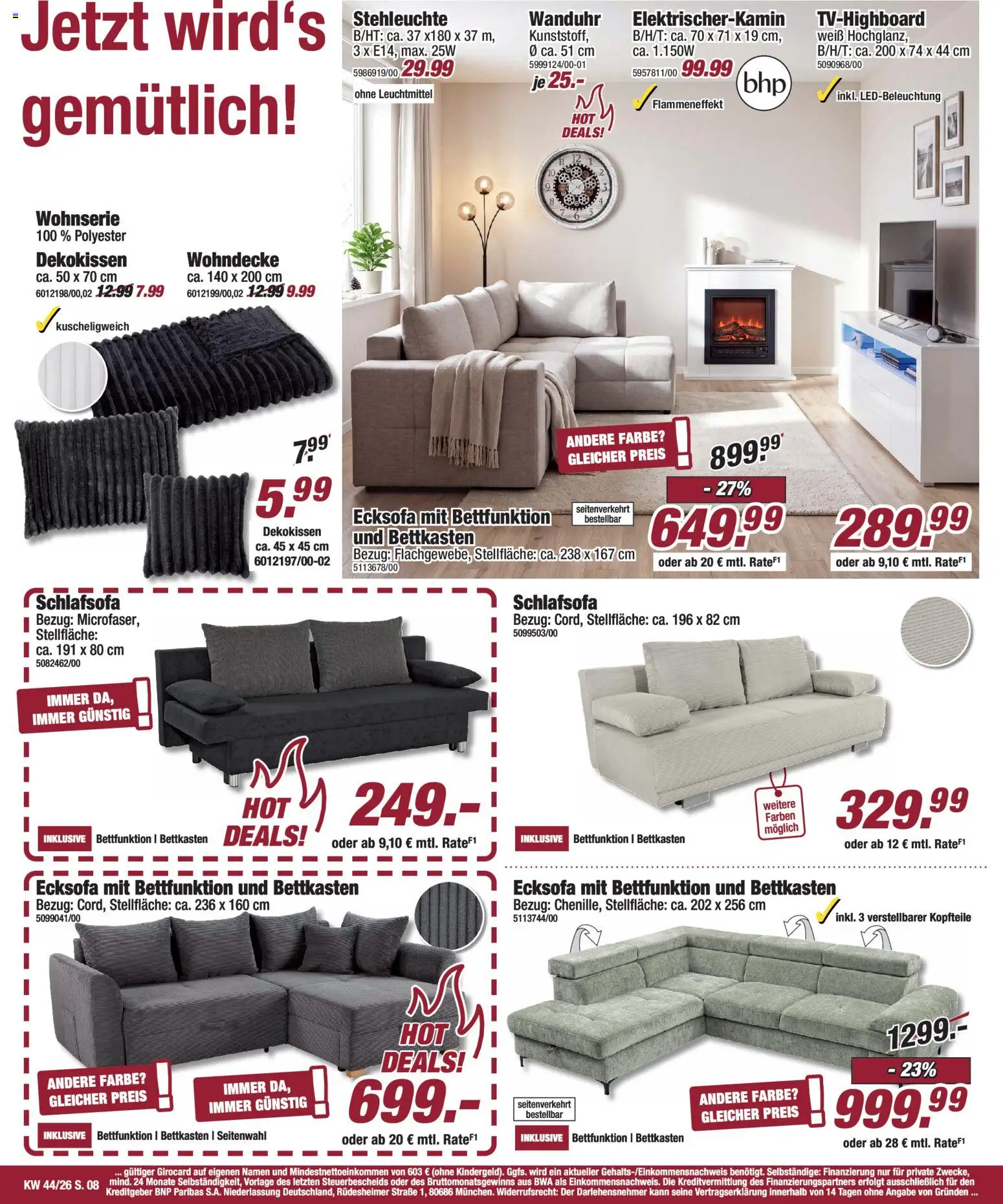 Vorschau von dem Prospekt des Geschäftes Poco, gültig ab dem 25.10.2026 - Schlafsofa, Ecksofa
