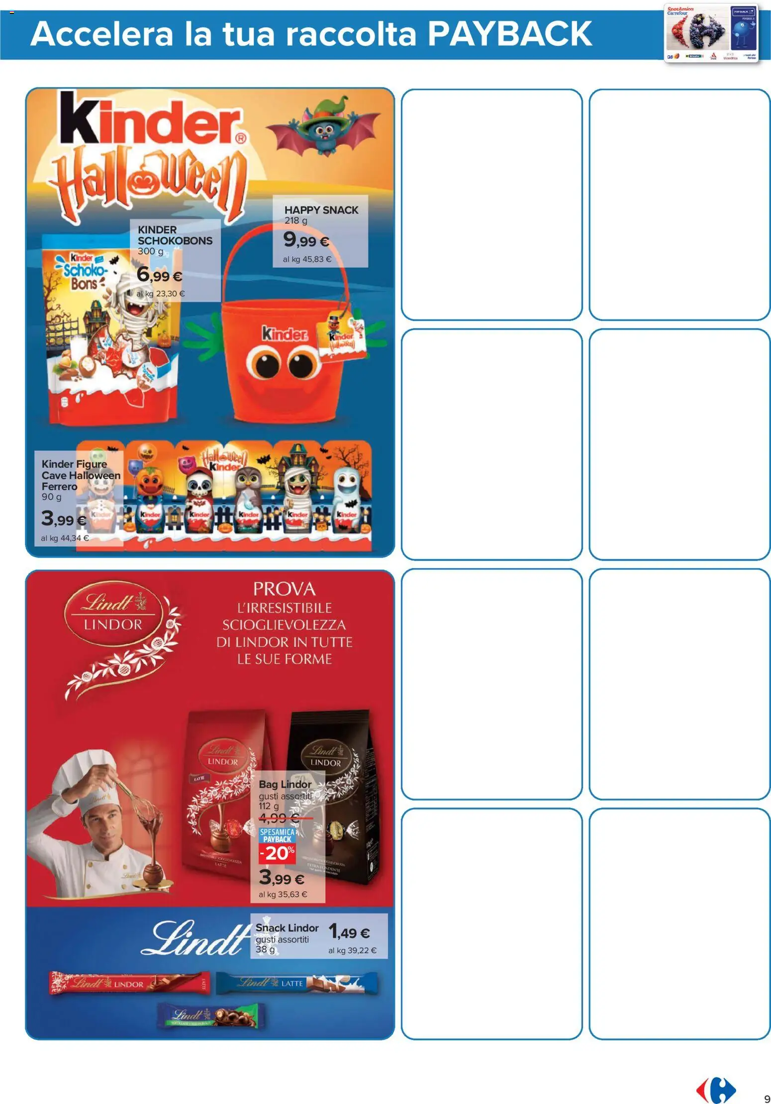 Anteprima dell'opuscolo Carrefour volantino Iper - Punti Sprint Payback dal negozio Carrefour valido da 23/10/2026 - Latte, Lindt