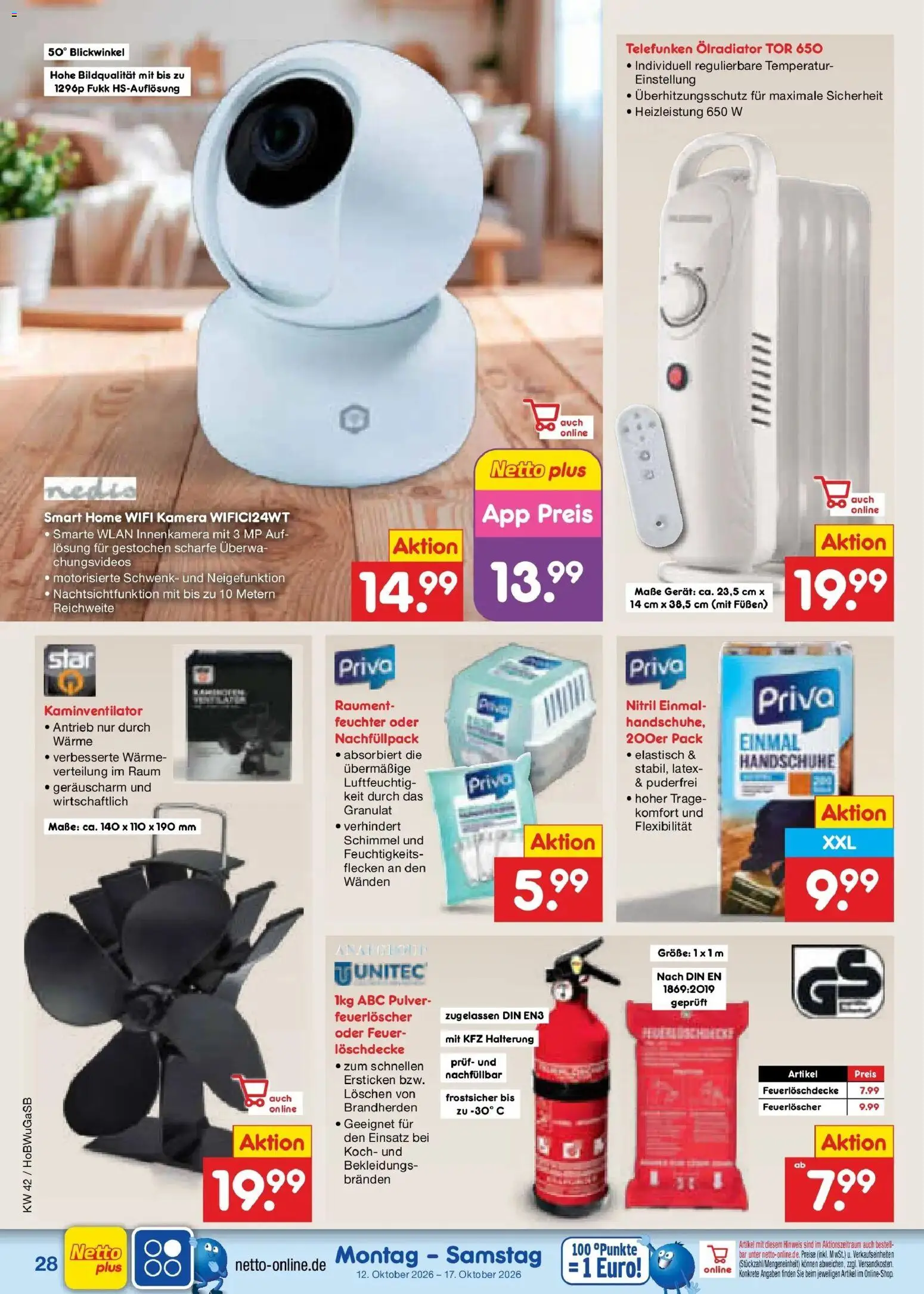 Vorschau von dem Prospekt des Geschäftes Netto Marken-Discount, gültig ab dem 12.10.2026 - Kamera, Handschuhe