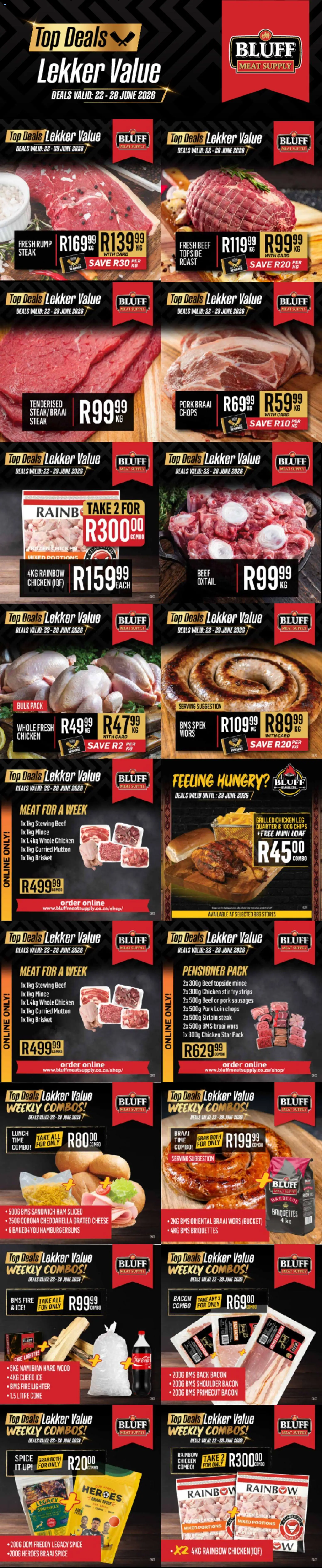 Preview of Bluff Meat Supply flyer valid from 22/06/2026
