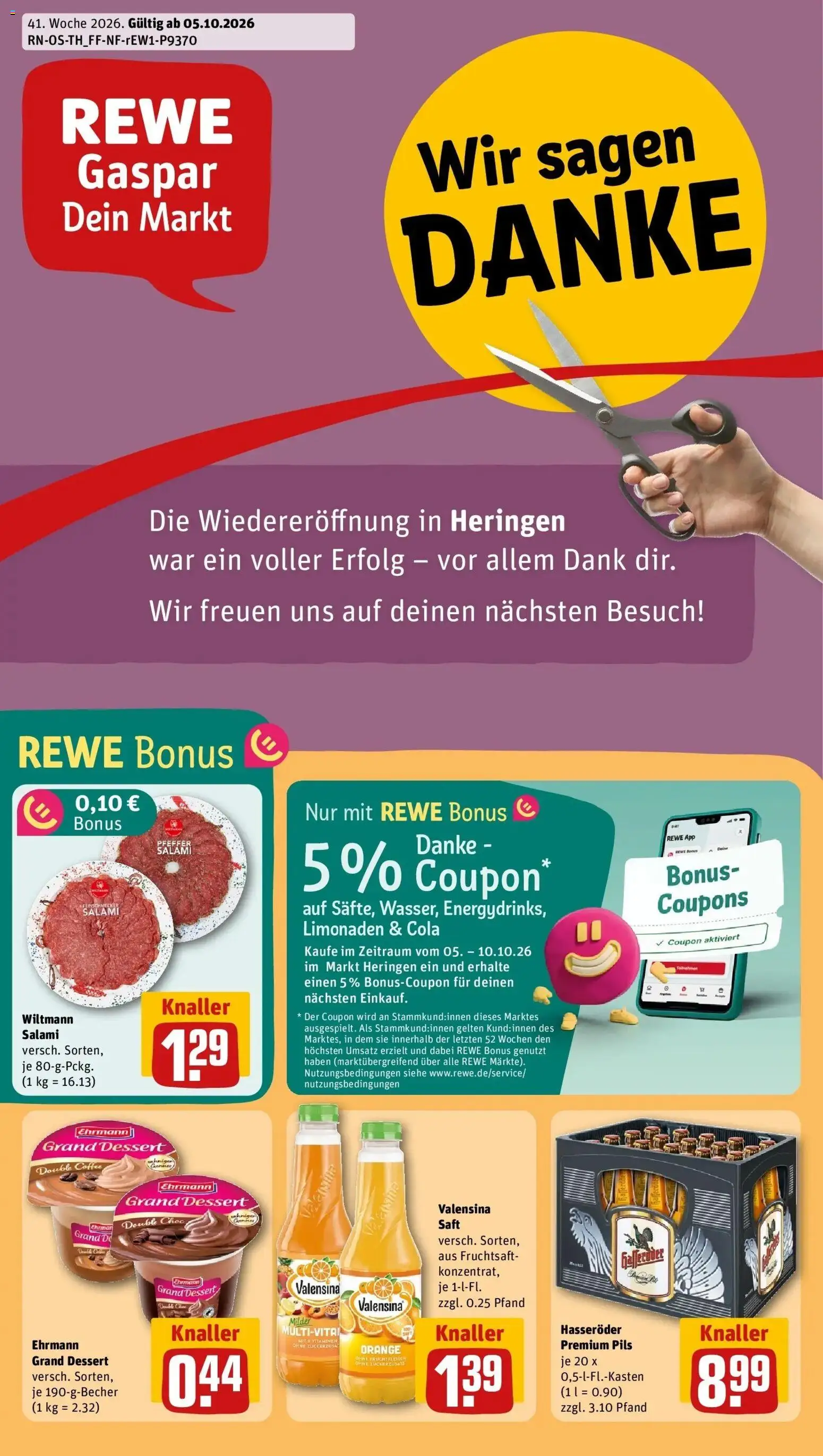 Vorschau von dem Prospekt des Geschäftes Rewe, gültig ab dem 05.10.2026