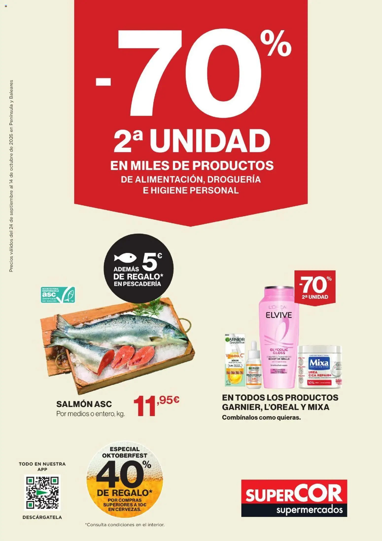 Vista previa del folleto de la tienda Supercor válido desde el 24/09/2026 - Sérum, Champú, Salmón