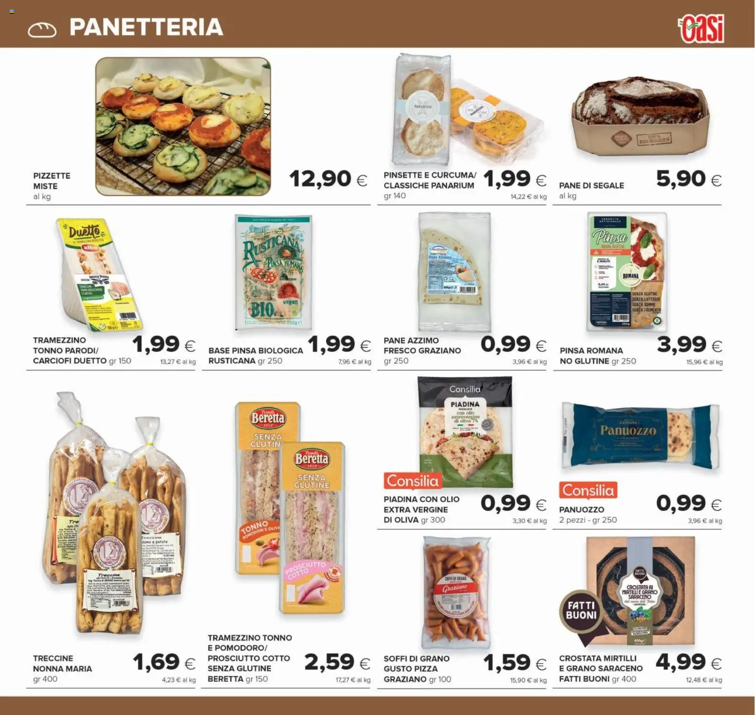 Anteprima dell'opuscolo Oasi volantino dal negozio Oasi valido da 22/10/2026 - Pizza, Piadina, Vegan, Carciofi, Olio, Tonno, Prosciutto, Tramezzino