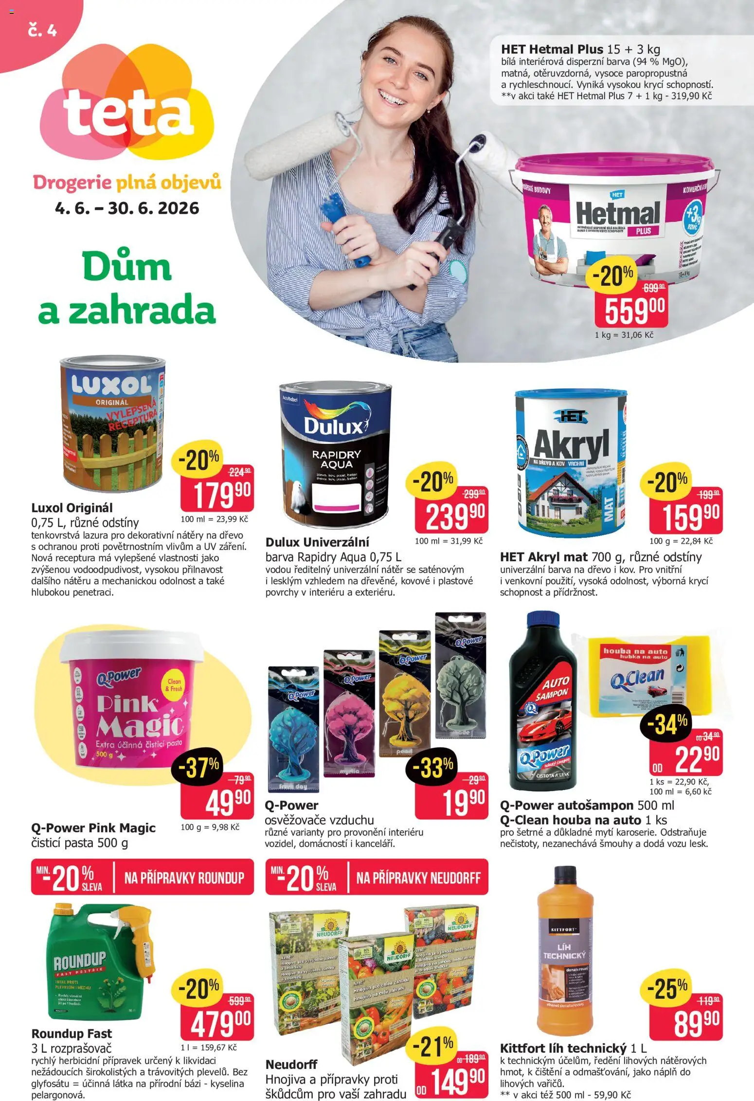 Náhled nabídky: TETA Drogerie TETA Drogerie leták - Dům a zahrada platný od 04.06.2026