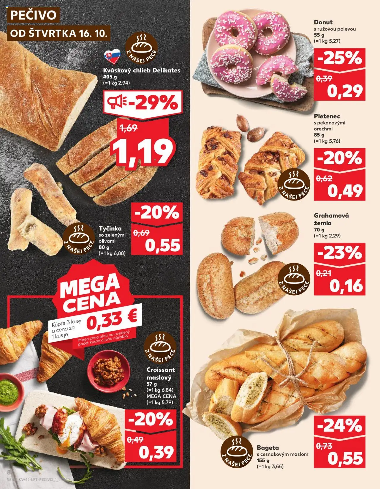 Náhľad Kaufland letáku platného od 16.10.2025 - Croissant, Chlieb, Donut