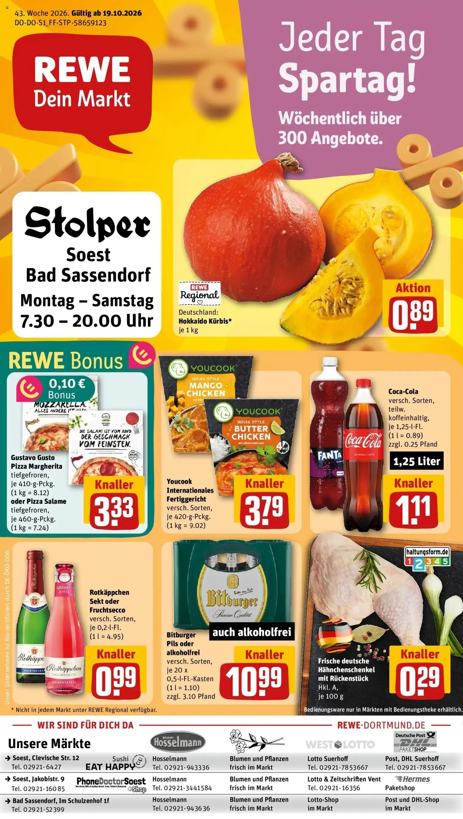 Vorschau von dem Prospekt des Geschäftes Rewe, gültig ab dem 19.10.2026