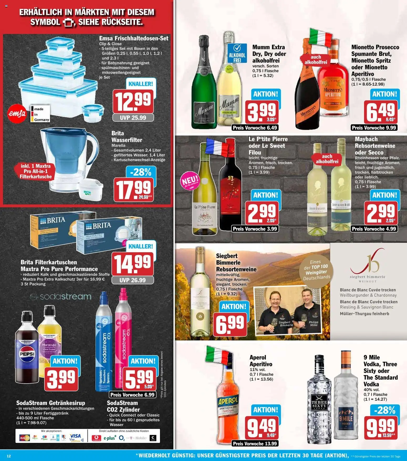 Vorschau von dem Prospekt des Geschäftes HIT, gültig ab dem 26.10.2026 - Wasser, Sodastream, Top, Prosecco, Vodka, Kalk, Pepsi, Babynahrung