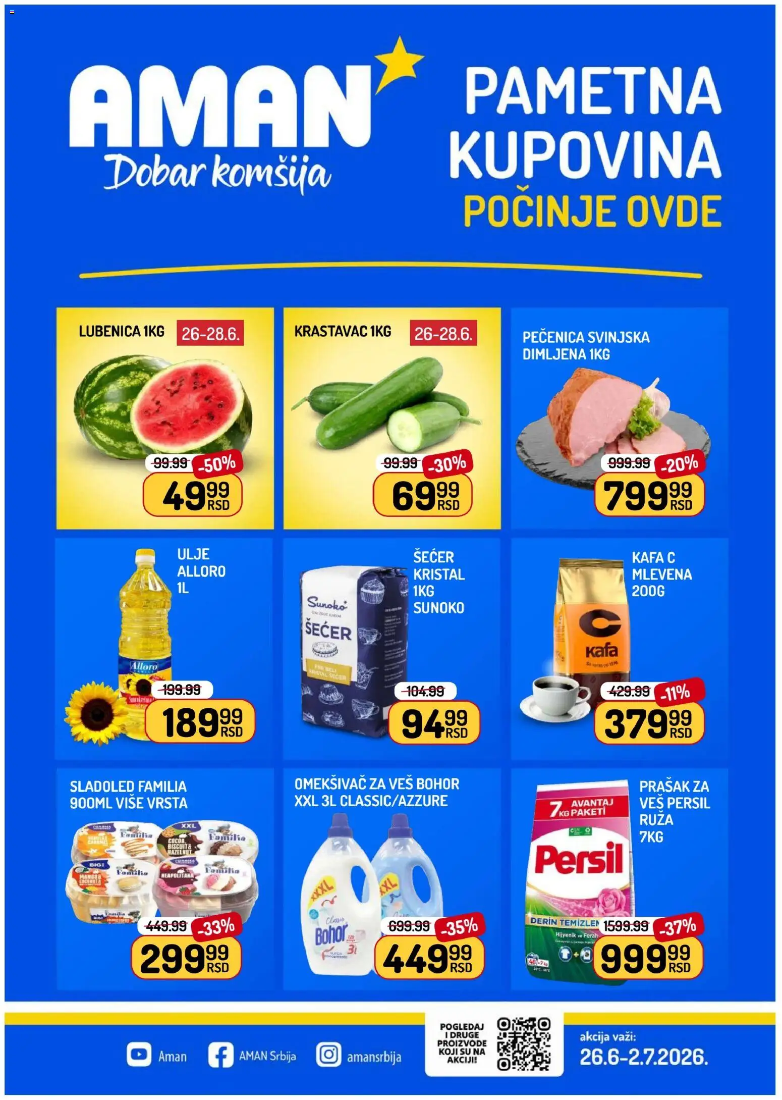 Pregled Aman kataloga - važi od 26.06.2026