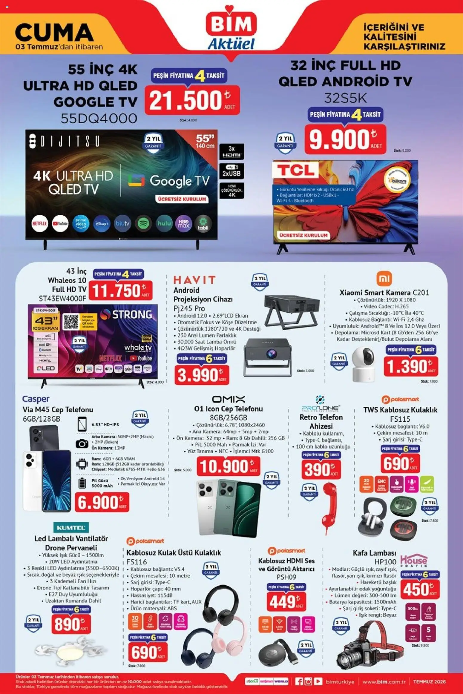BİM BİM - Katalog Cuma 03.07.2026 - Broşürünün önizlemesi