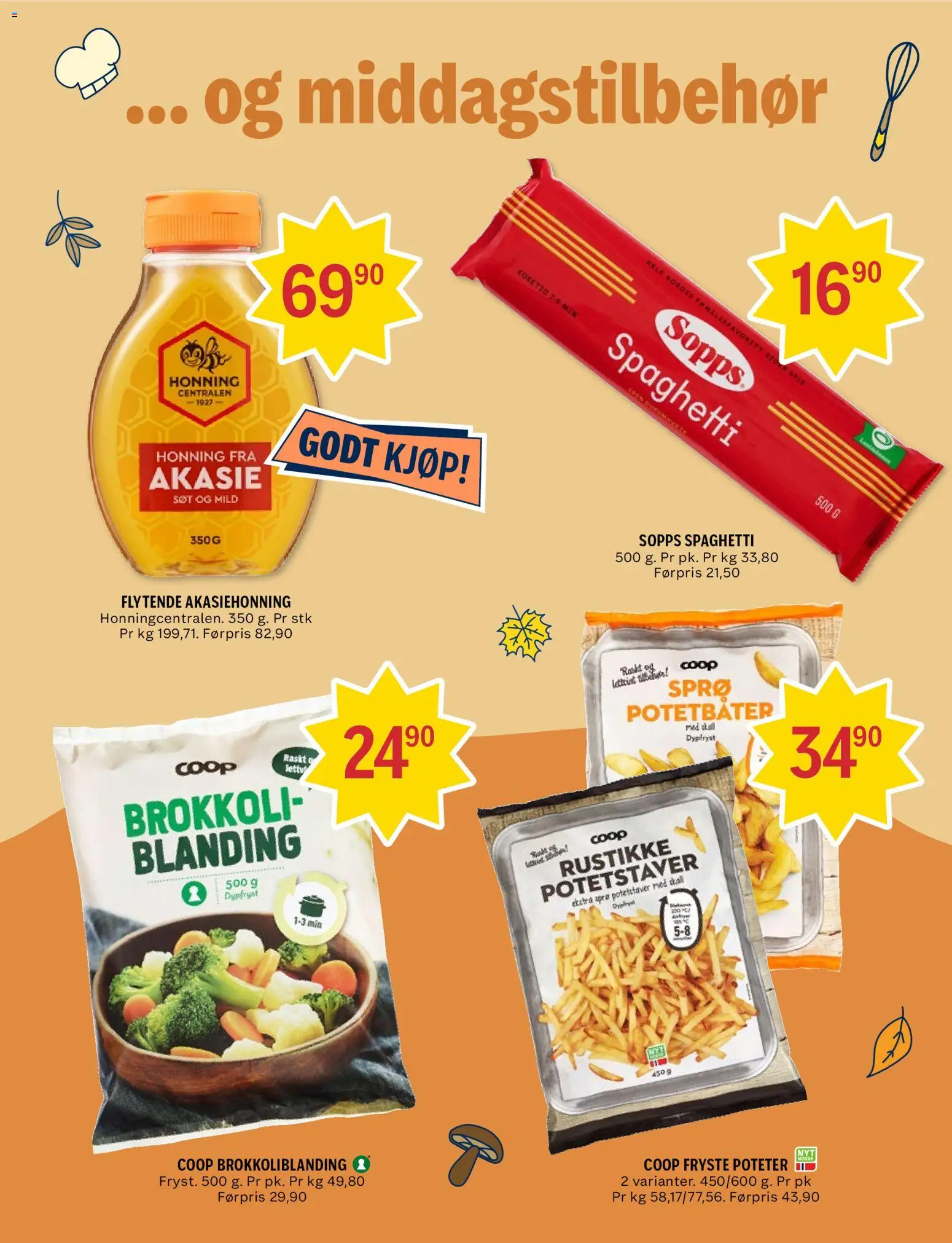Forhåndsvis Coop Prix kundeavis fra butikk Coop Prix gyldig fra 12/10/2026 - Honning, Poteter, Brokkoli, Akasiehonning, Spaghetti