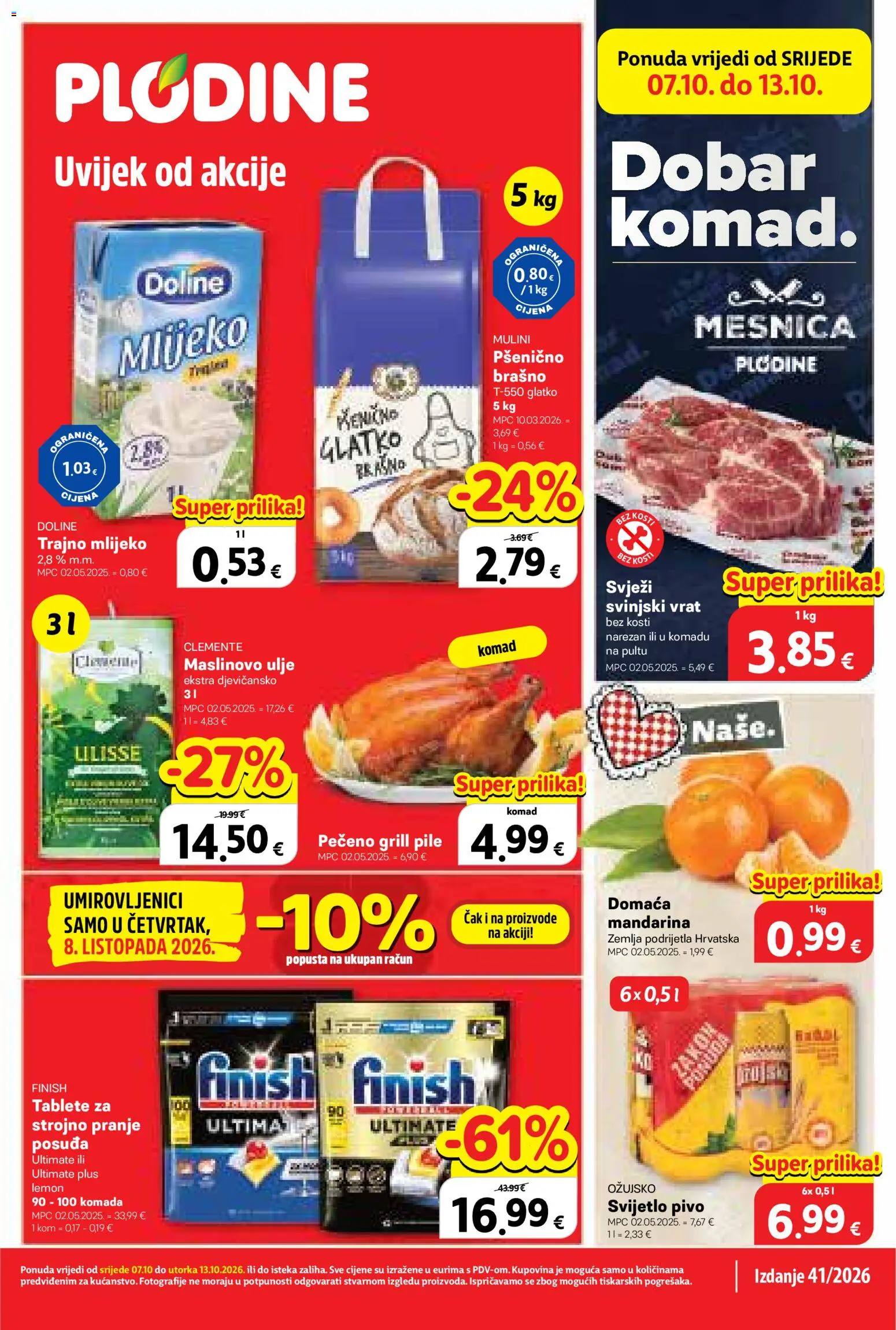 Pregled letka Plodine Katalog trgovine Plodine vrijedi od 07.10.2026