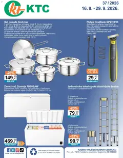 Pregled letka KTC Katalog tehnike i posuđa trgovine KTC vrijedi od 16.09.2026