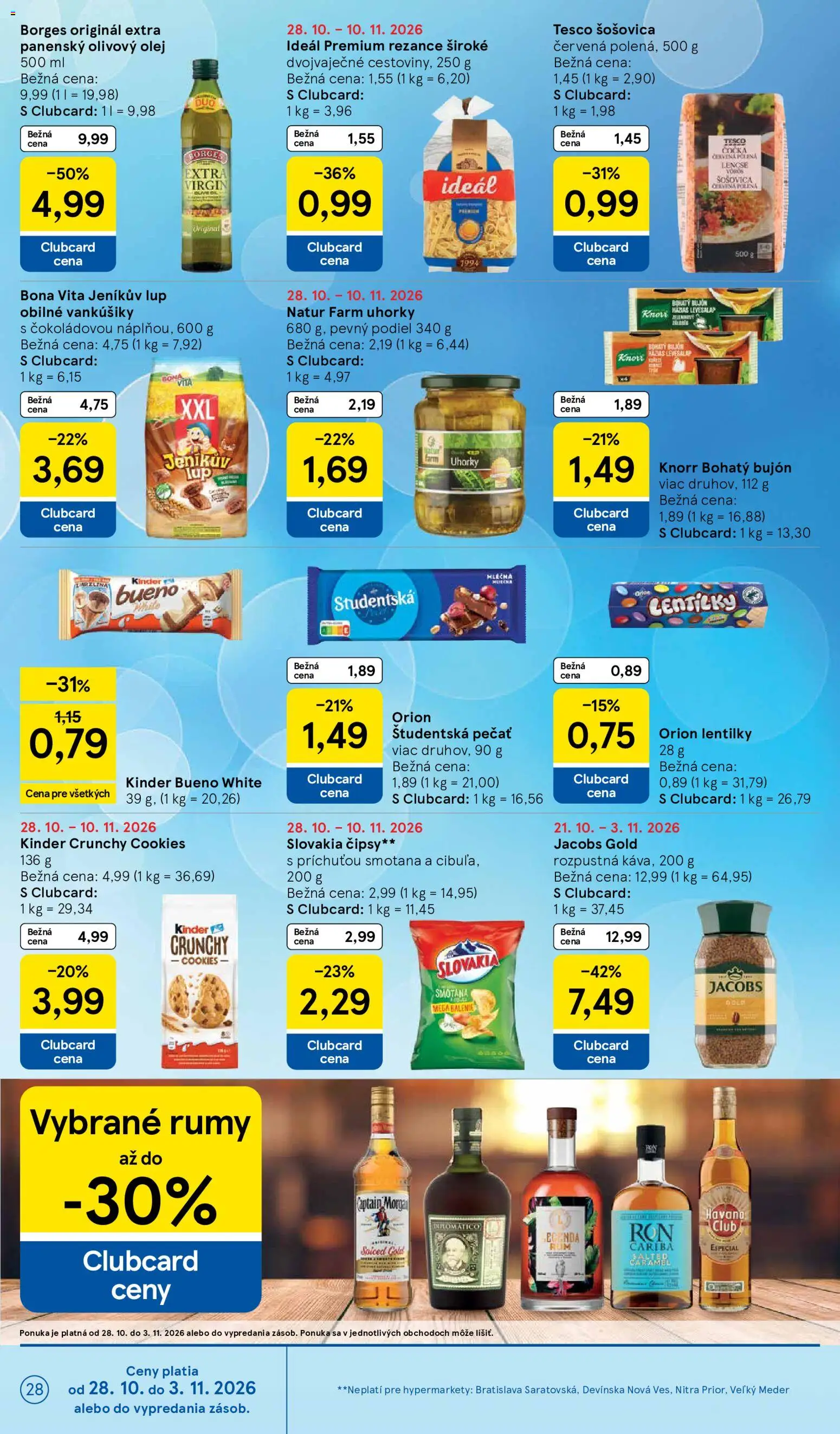 Náhľad Tesco letáku platného od 28.10.2026