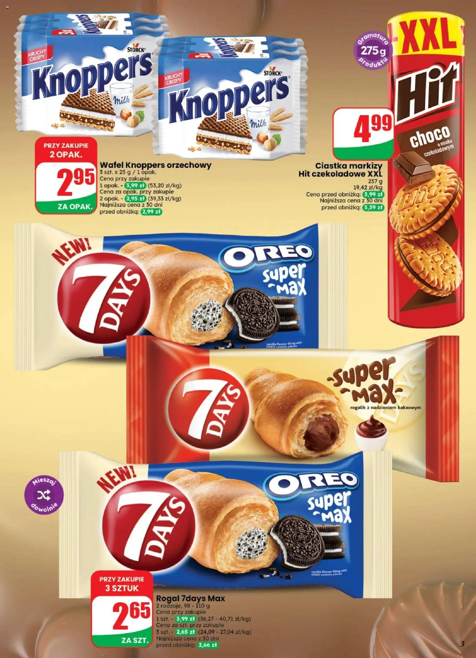 Pogląd gazetki "Dino gazetka - Weekendowe Okazje" ze sklepu Dino ważnej od 30.10.2026 - Ciastka, Oreo, Knoppers, 7days