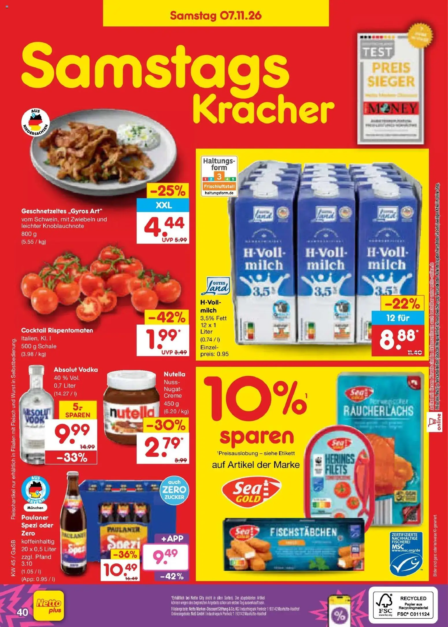 Vorschau von dem Prospekt des Geschäftes Netto Marken-Discount, gültig ab dem 02.11.2026