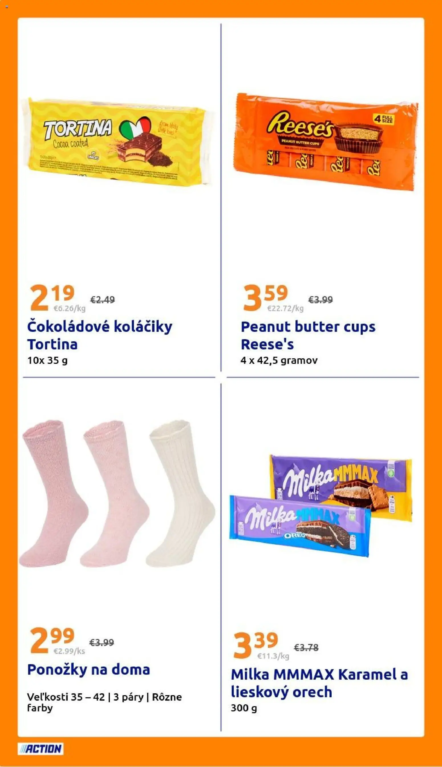 Náhľad Action letáku platného od 21.10.2026 - Ponožky, Milka, Oreo