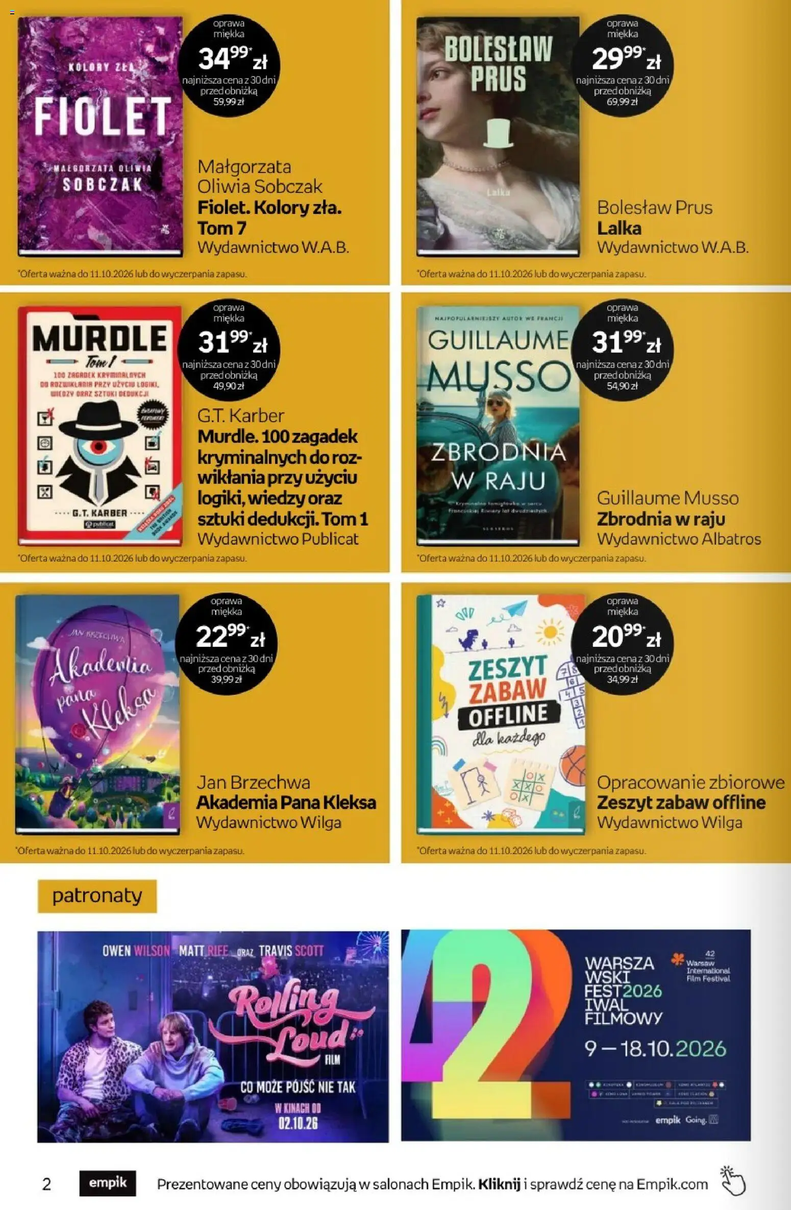 Pogląd gazetki "Empik promocje - Tom kultury Książki" ze sklepu Empik ważnej od 23.09.2026