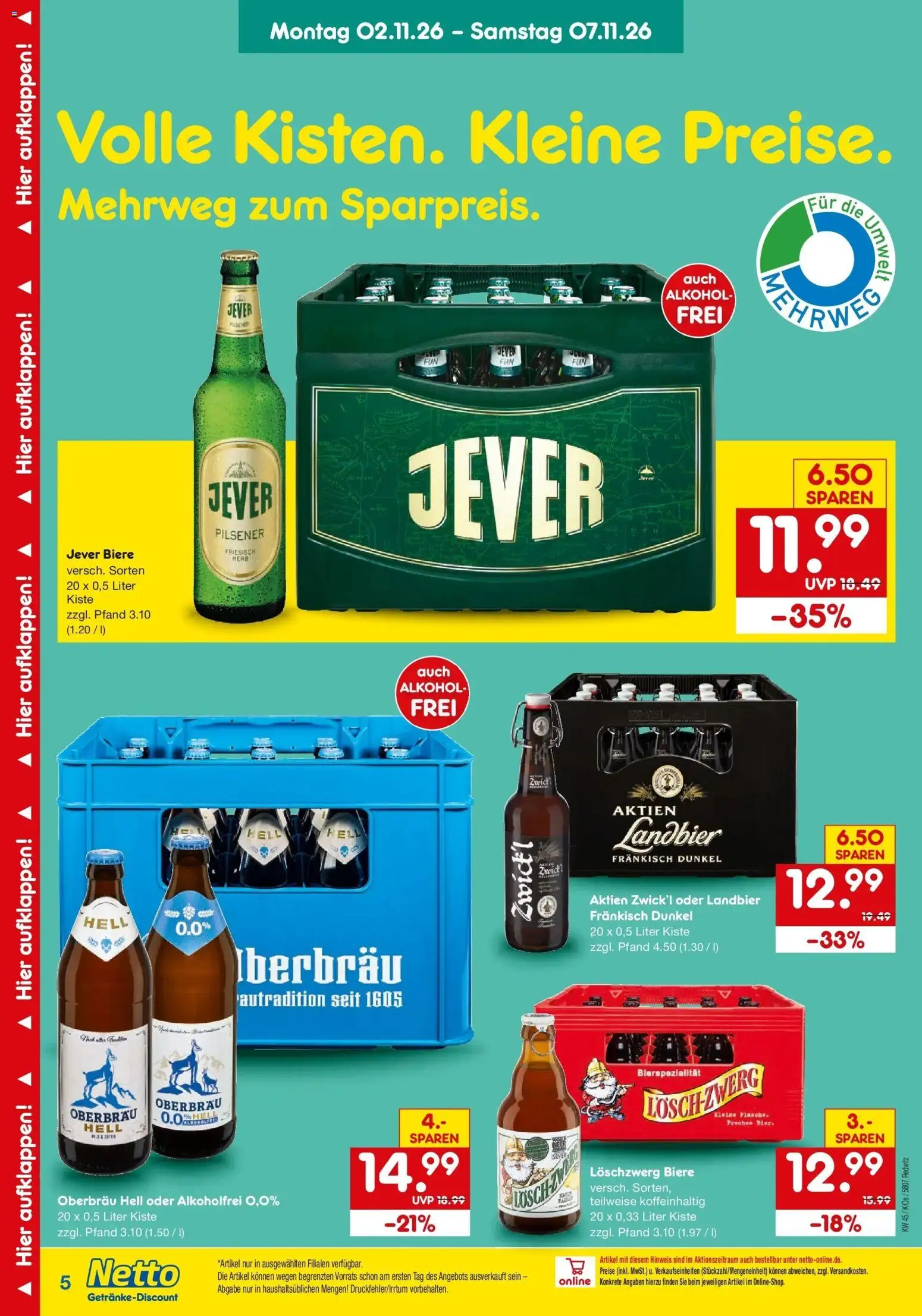 Vorschau von dem Prospekt des Geschäftes Netto Marken-Discount, gültig ab dem 02.11.2026 - Alkohol, Jever