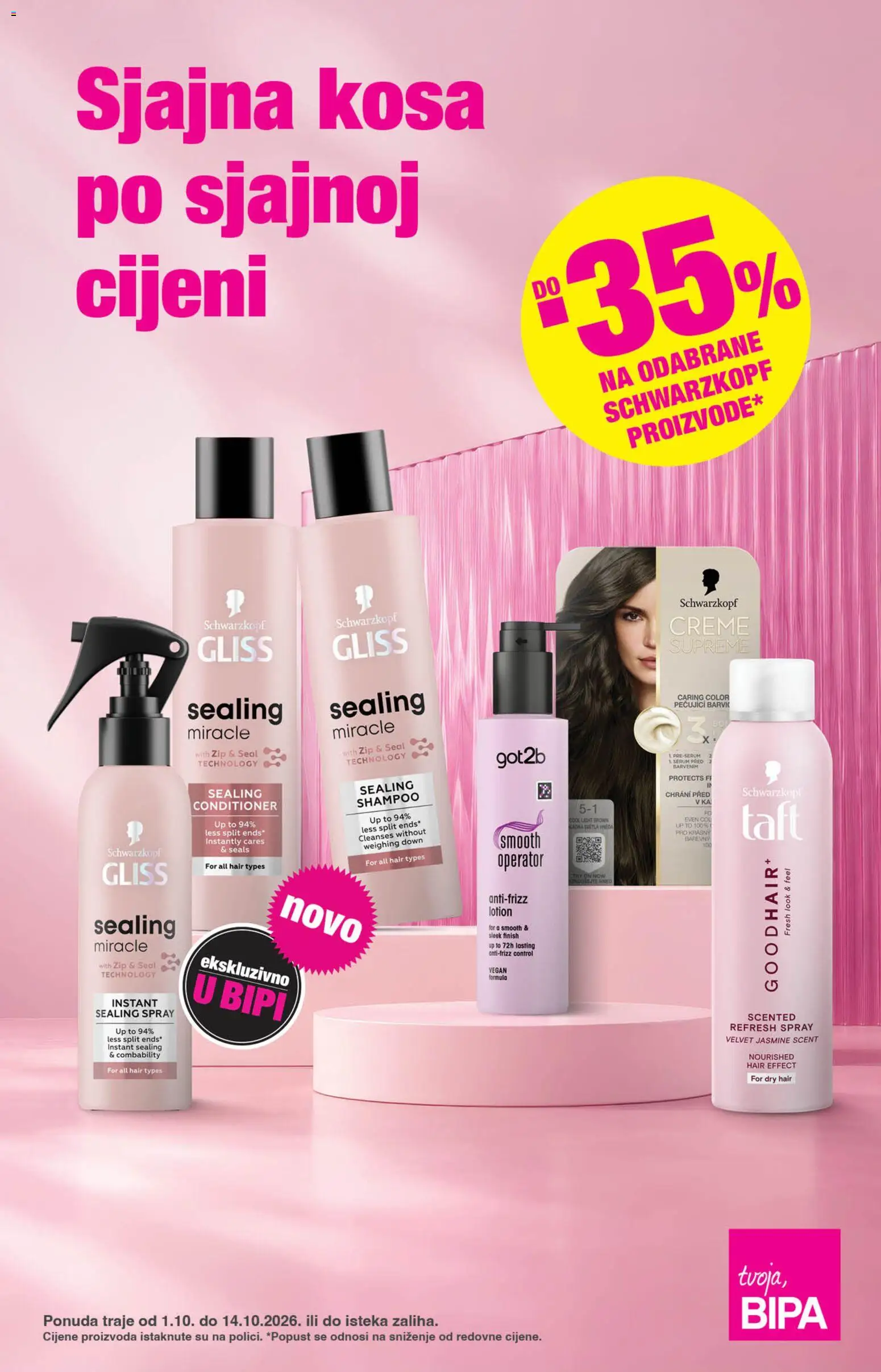 Pregled letka Bipa Katalog trgovine Bipa vrijedi od 01.10.2026 - Finish