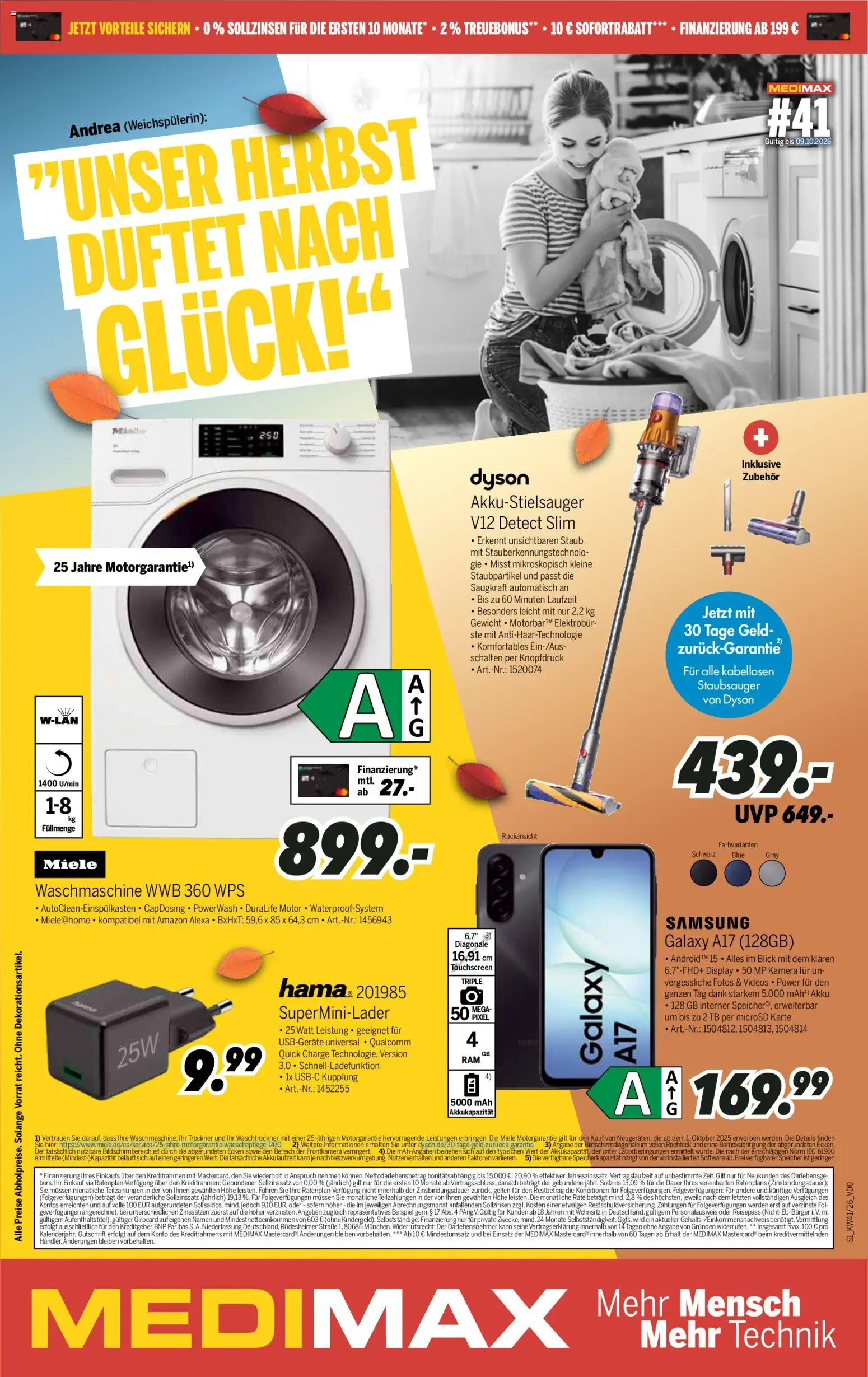 Vorschau von dem Prospekt des Geschäftes Medimax, gültig ab dem 03.10.2026 - Samsung, Dyson, Waschmaschine, Staubsauger, Kamera, Miele, Trockner, Waschtrockner