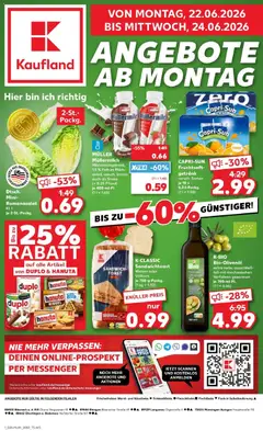Vorschau von dem Prospekt des Geschäftes Kaufland, gültig ab dem 22.06.2026