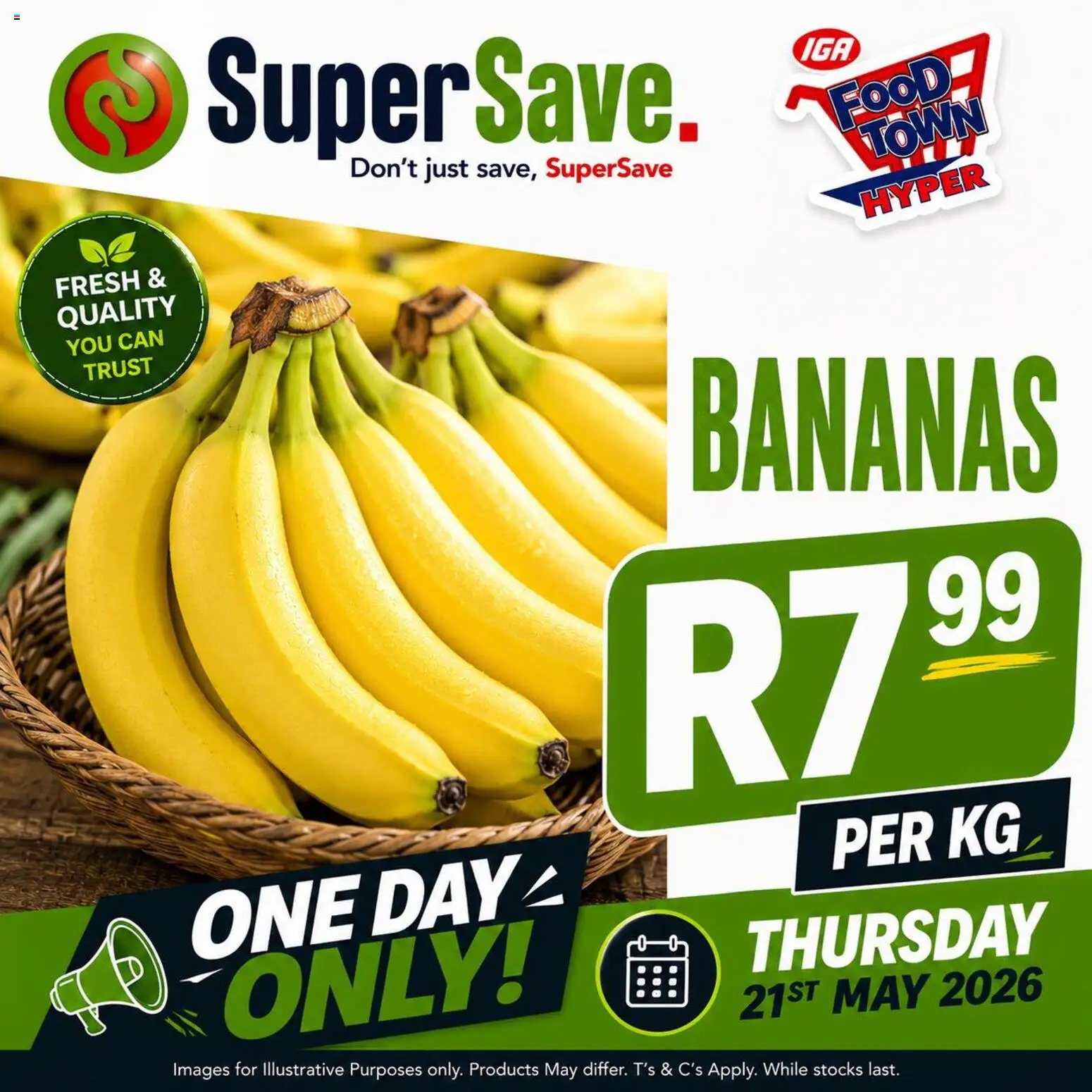 Preview of Super Save flyer valid from 21/05/2026 - Bananas