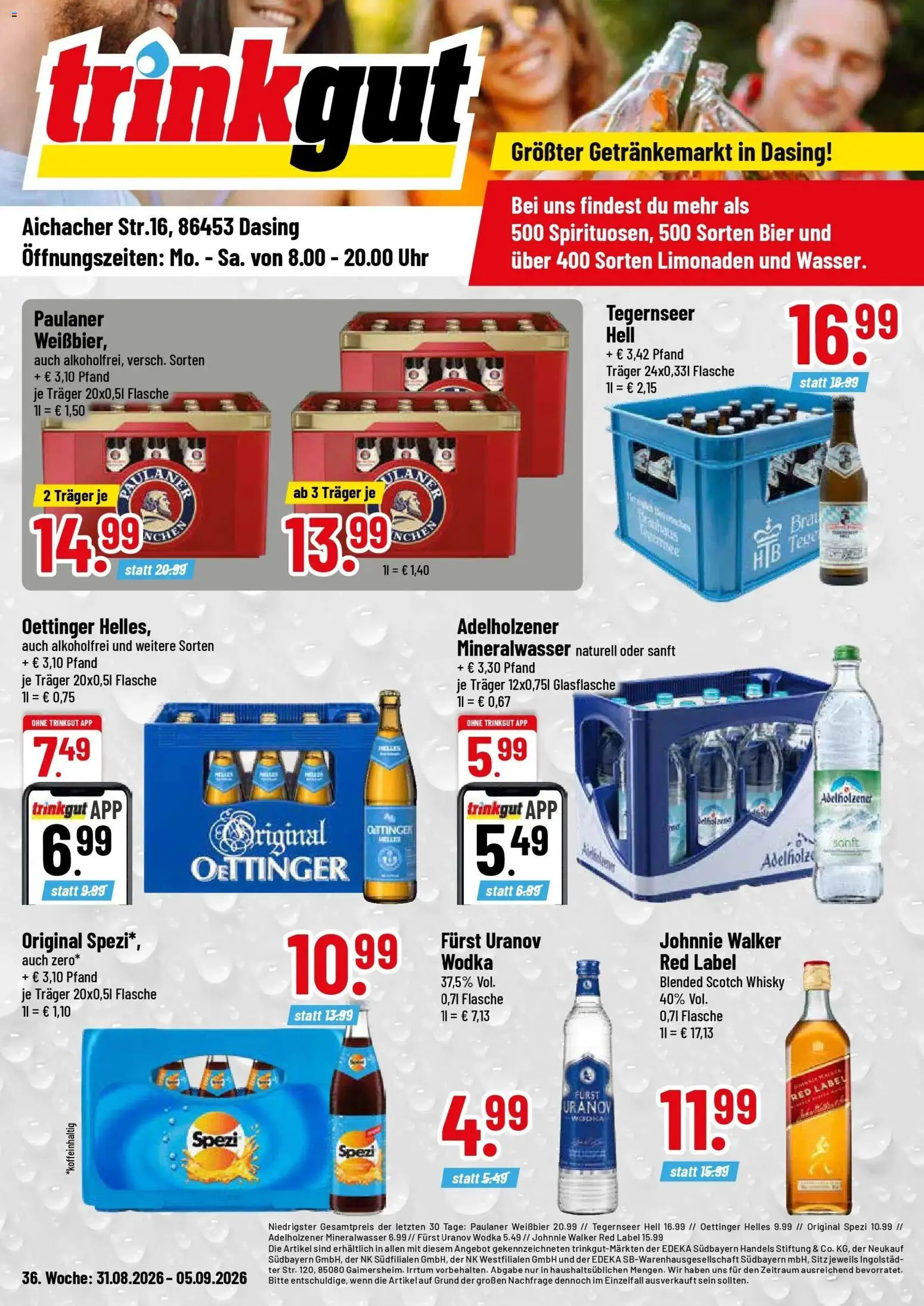 Vorschau von dem Prospekt des Geschäftes Trinkgut, gültig ab dem 31.08.2026