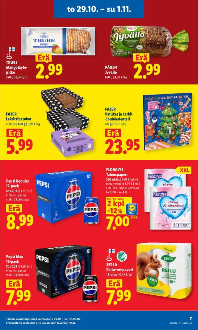 Uusi Lidl tarjouslehti alkaen 29/10