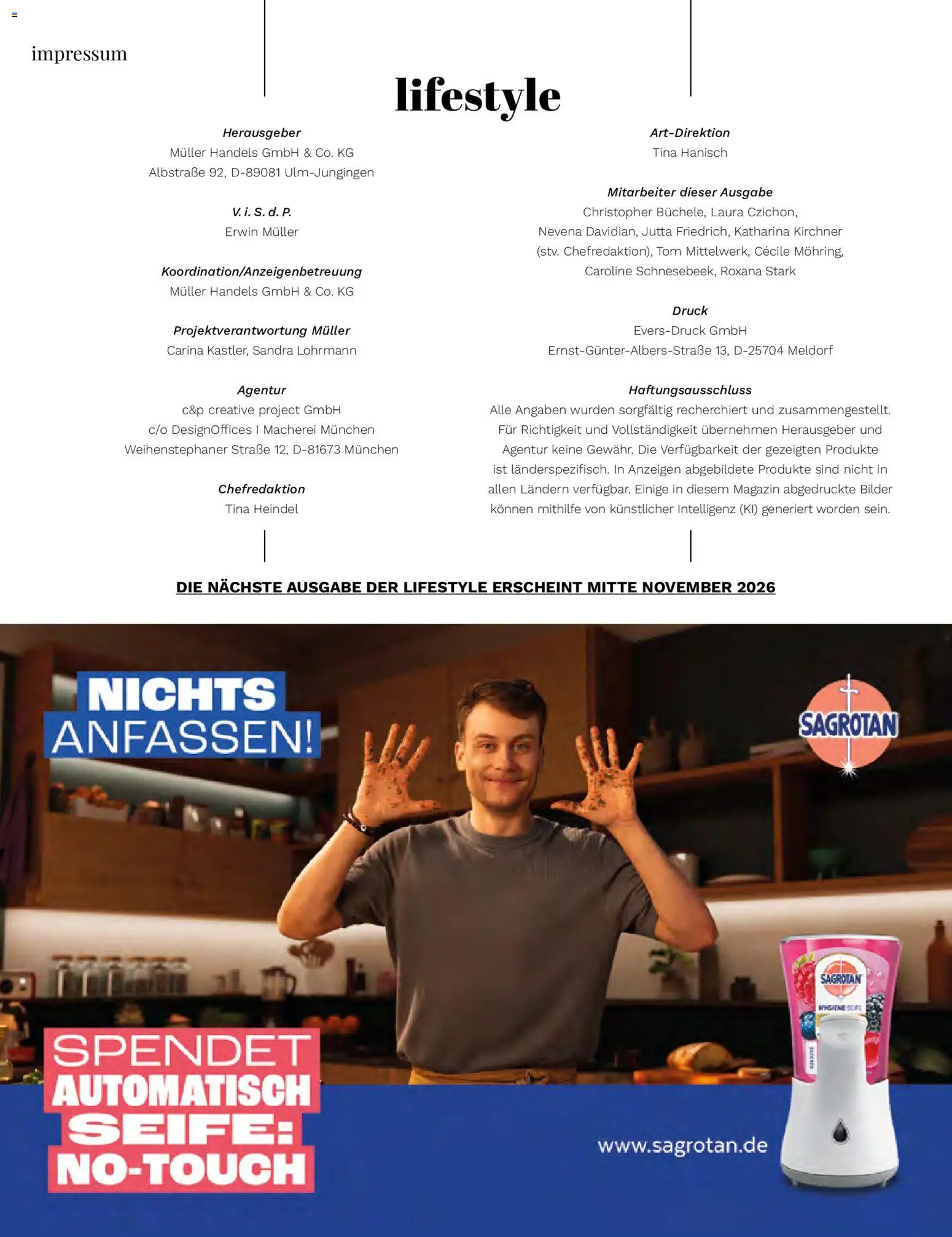 Vorschau von dem Prospekt des Geschäftes Müller, gültig ab dem 01.09.2026 - Bilder, Seife, Magazin